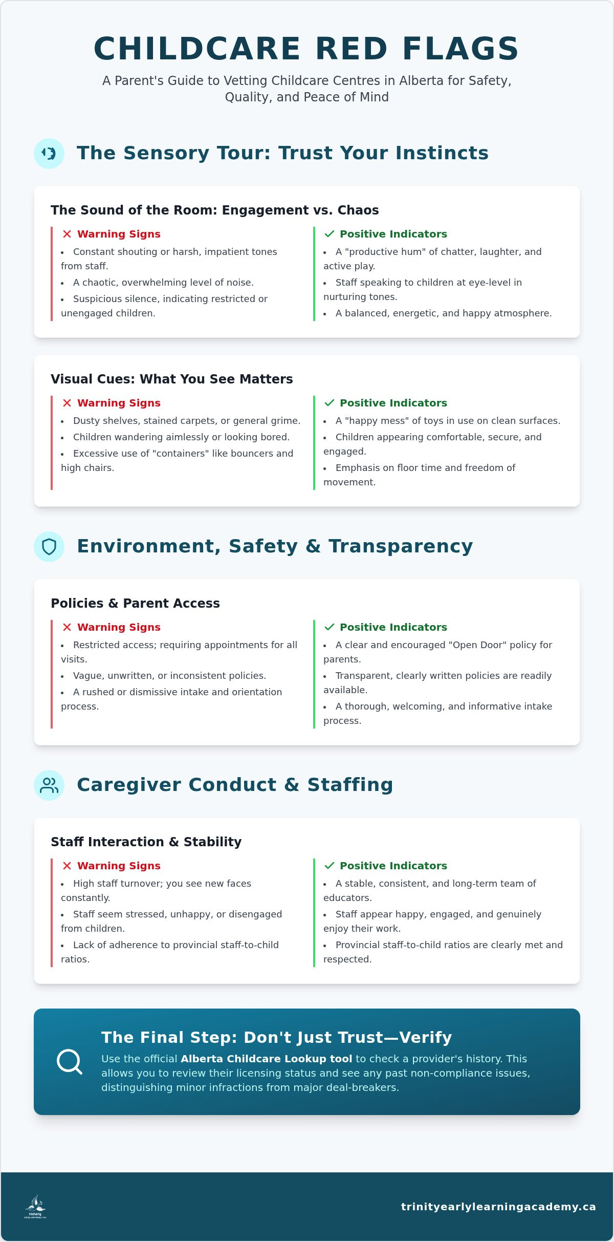 Red flags to look for in a childcare provider