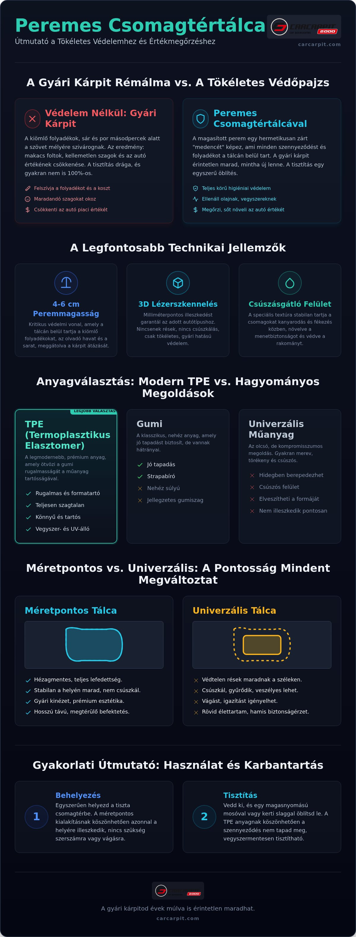 Peremes csomagtértálca