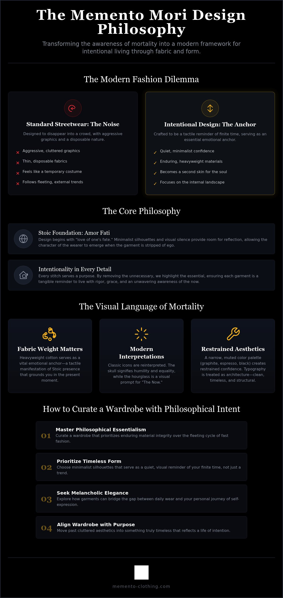 Memento mori clothing design philosophy