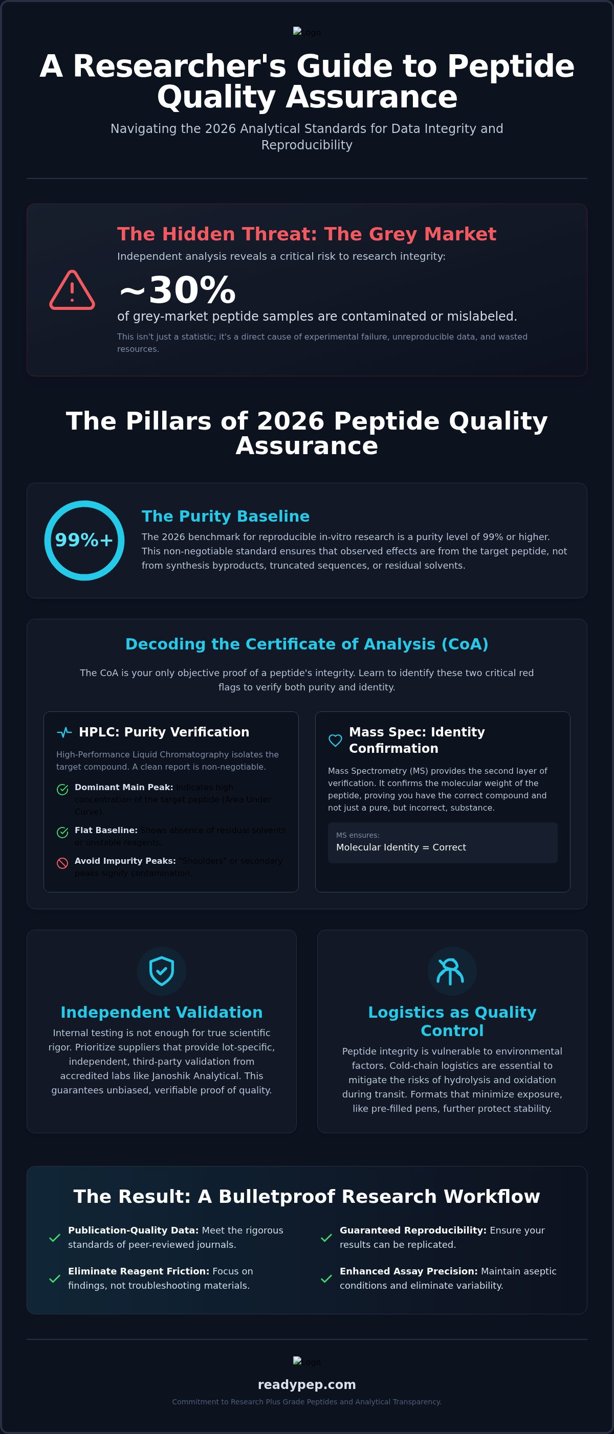 Peptide research quality assurance