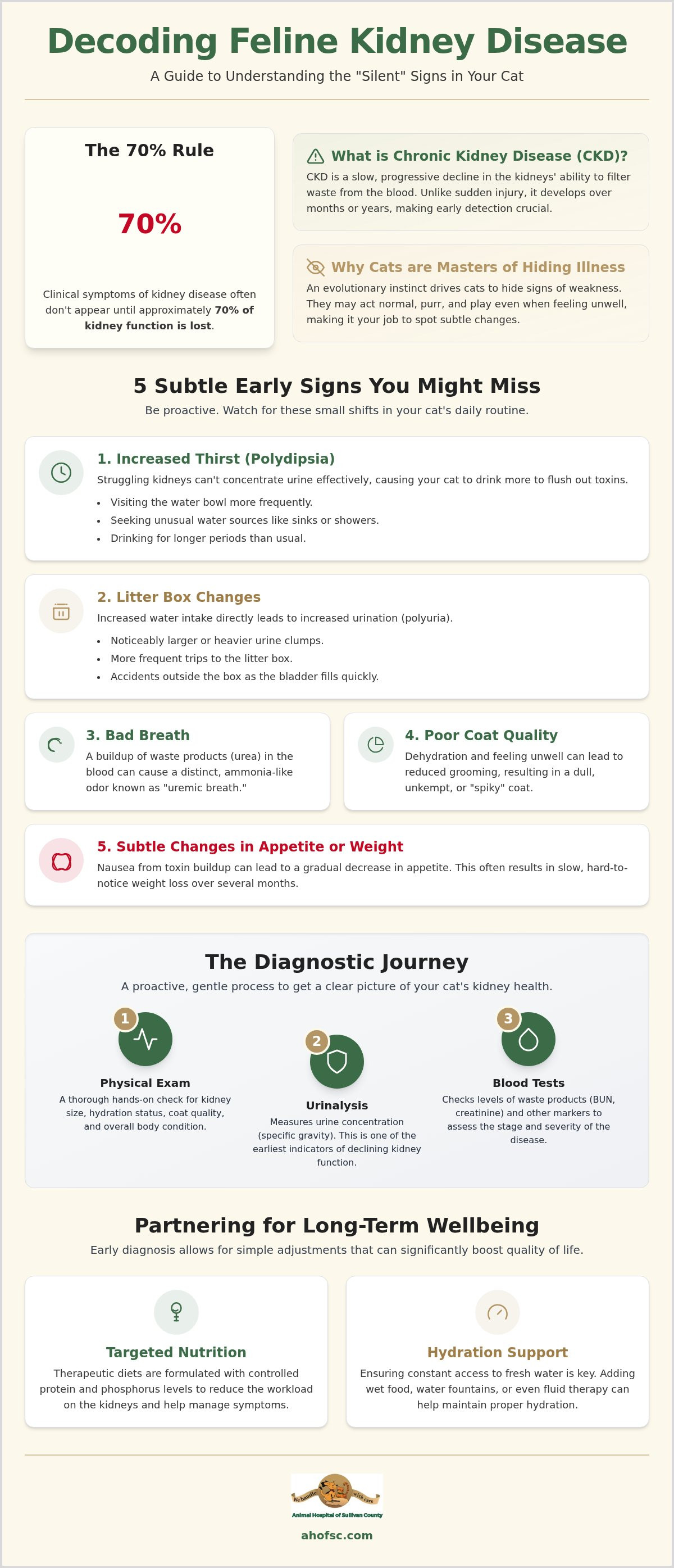 Early signs of kidney disease in cats
