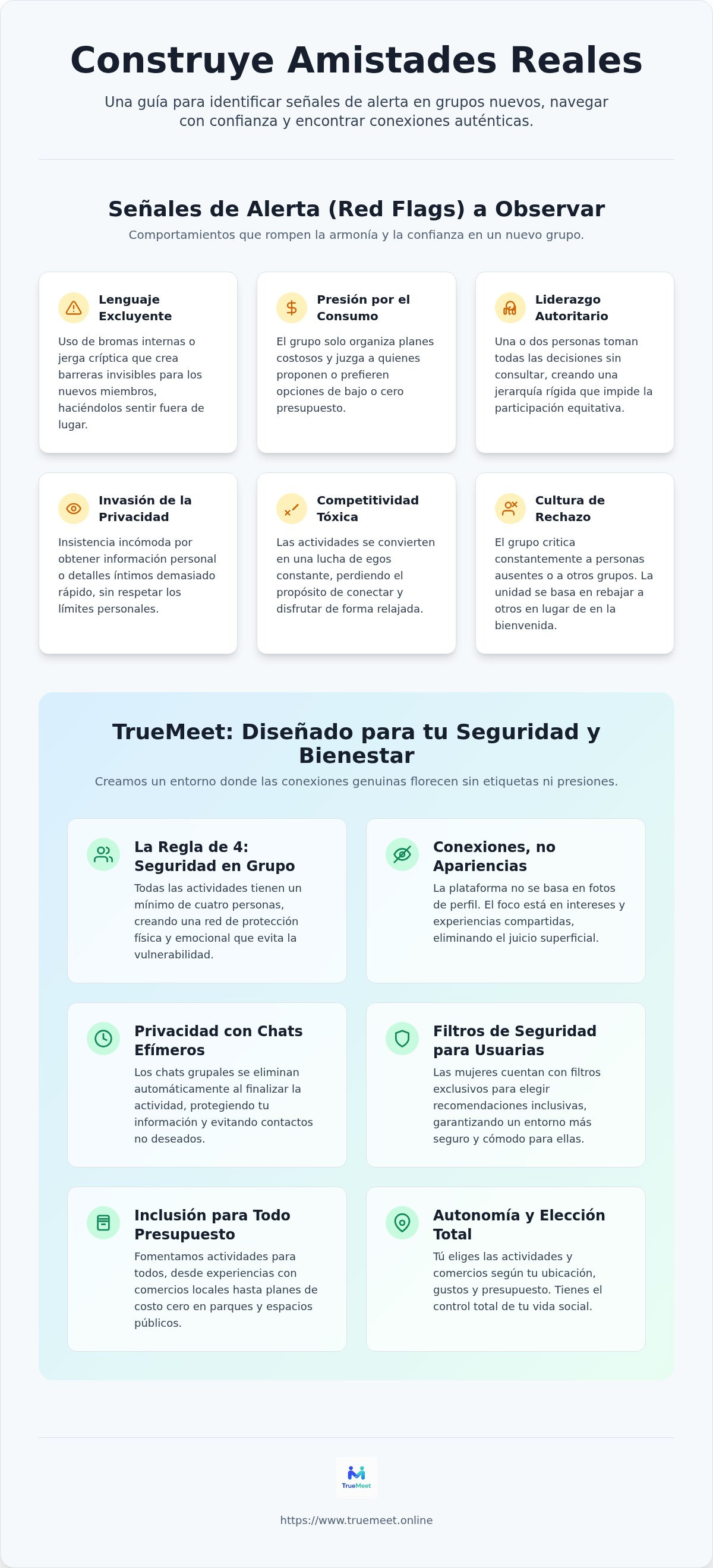 Red flags al conocer gente nueva en grupos