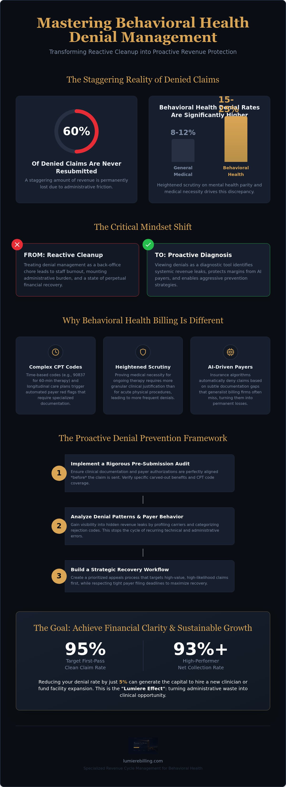 Behavioral health denial management
