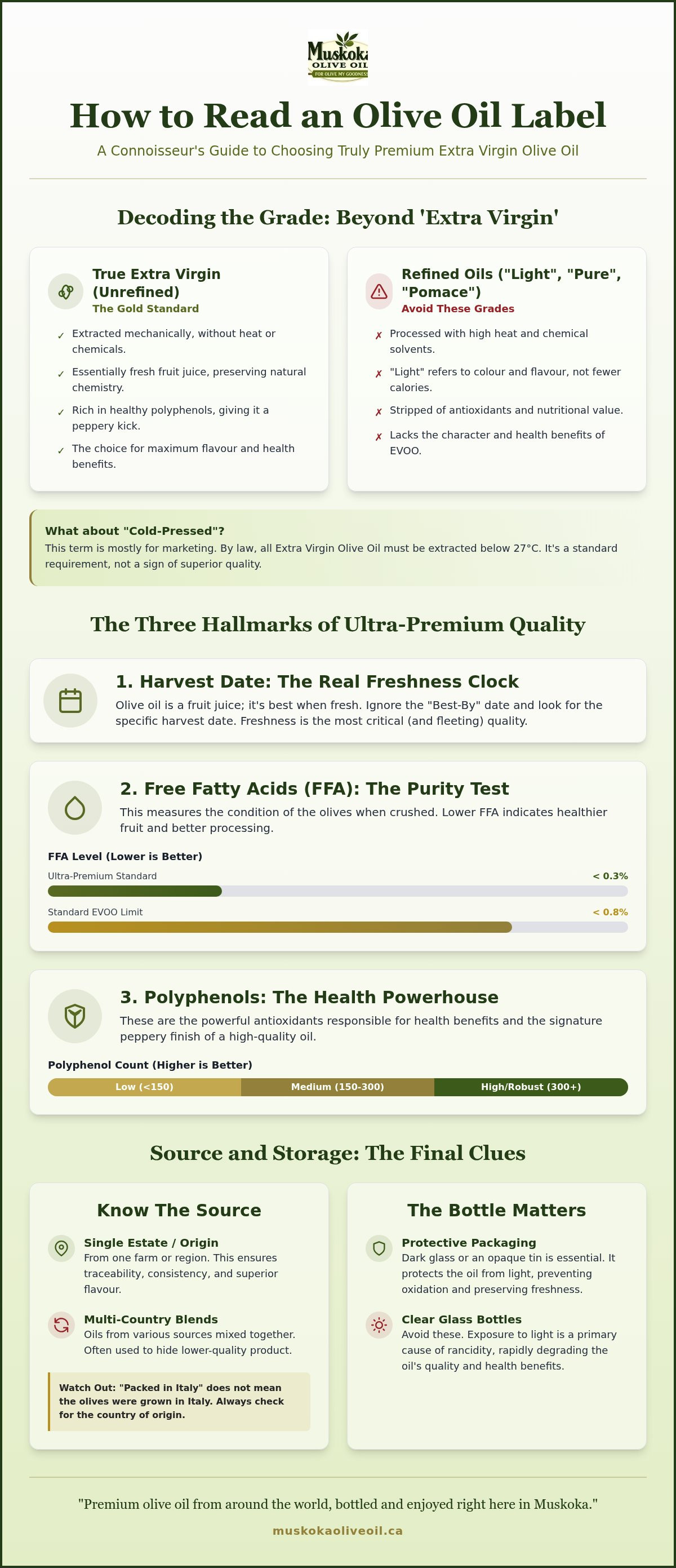 How to read olive oil labels
