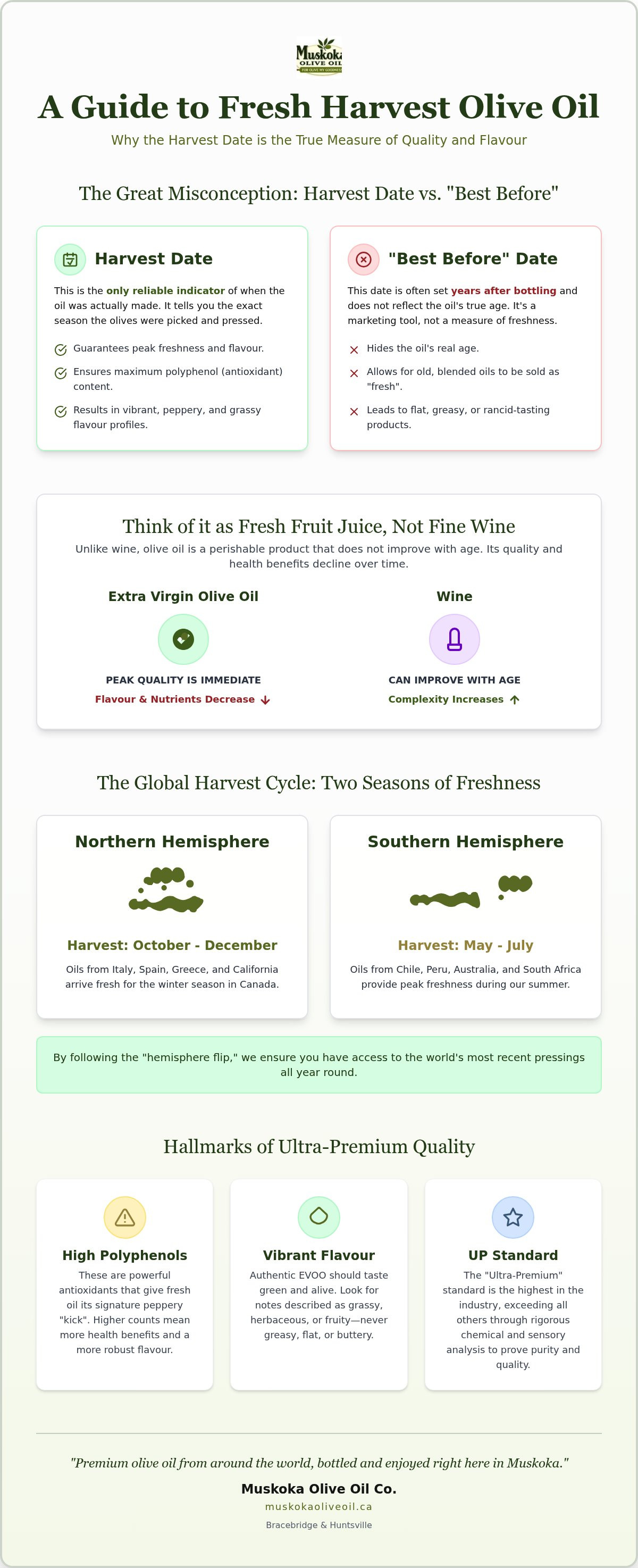 Fresh harvest olive oil Canada