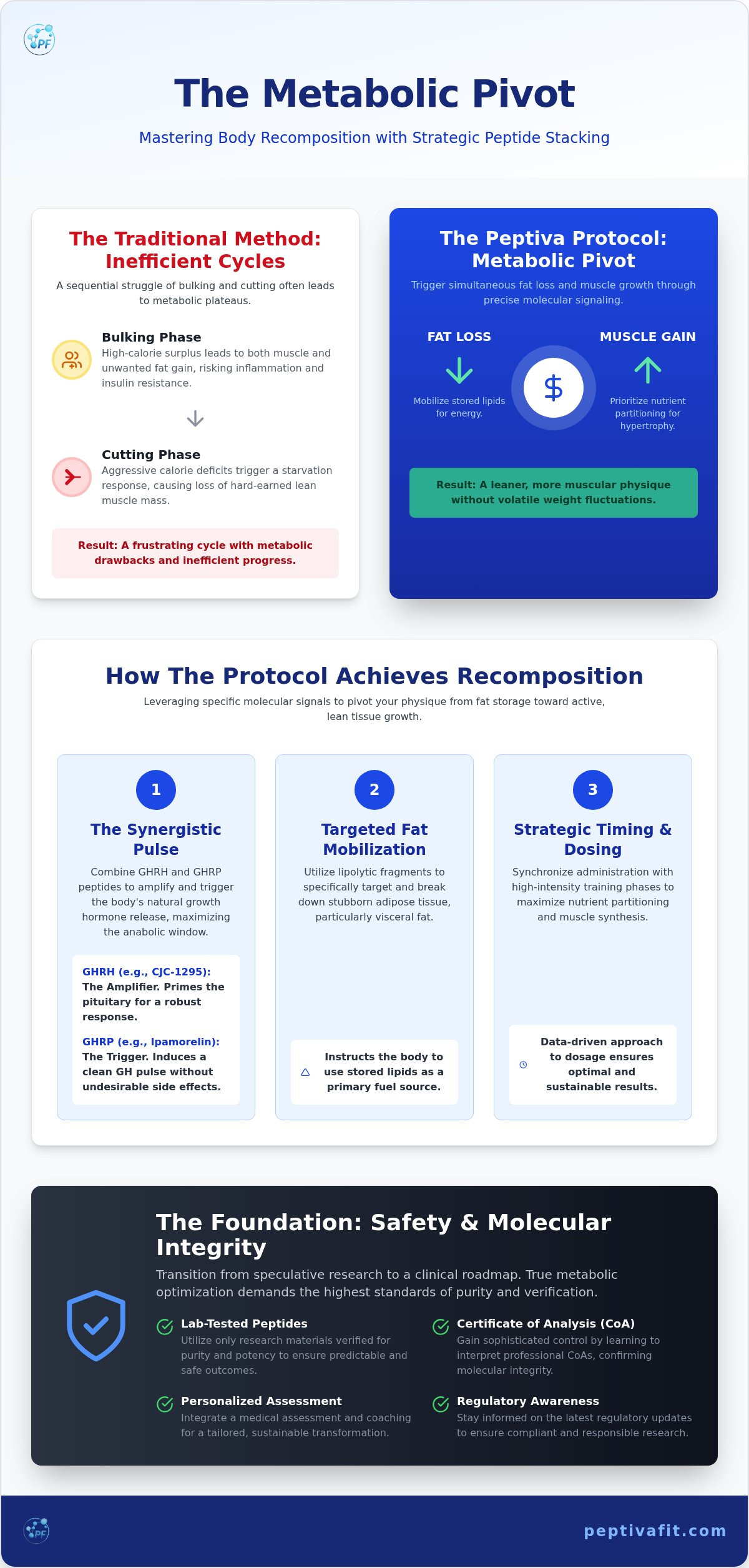 Peptide stacking for body recomposition