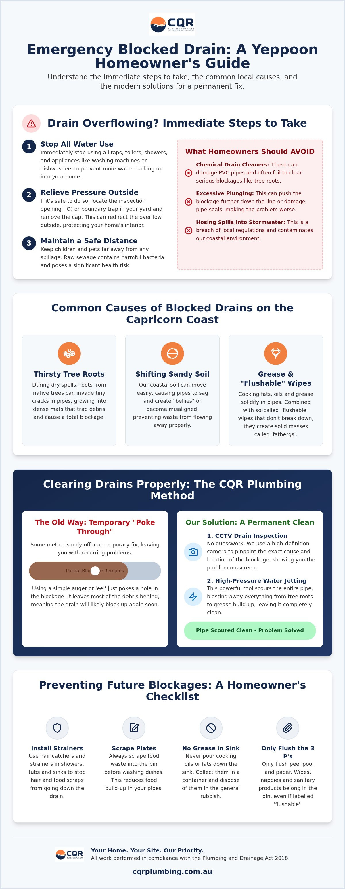 Emergency blocked drain Yeppoon