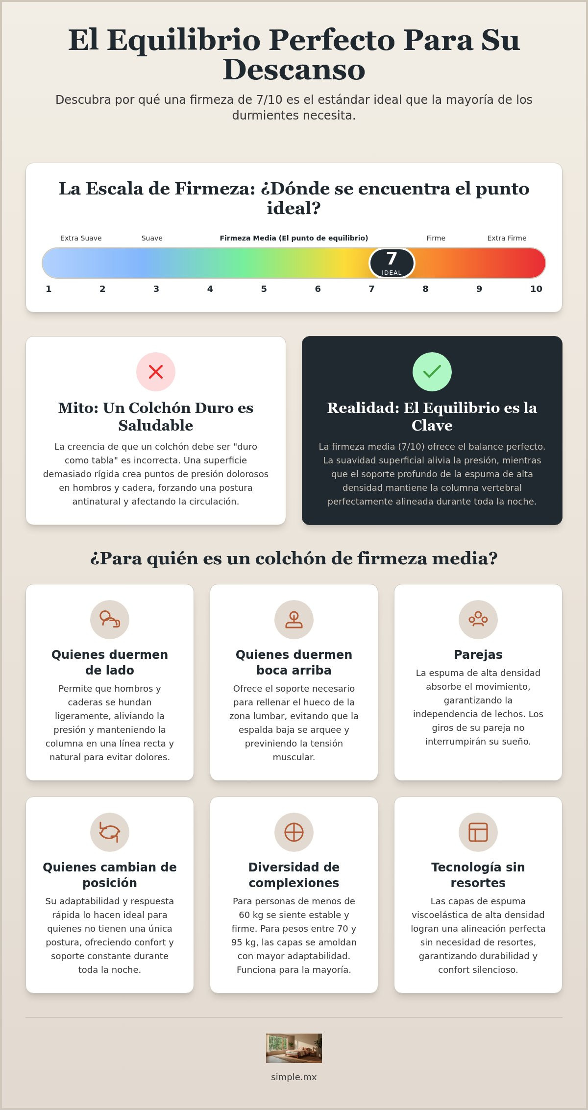 Para quién es un colchón de firmeza media