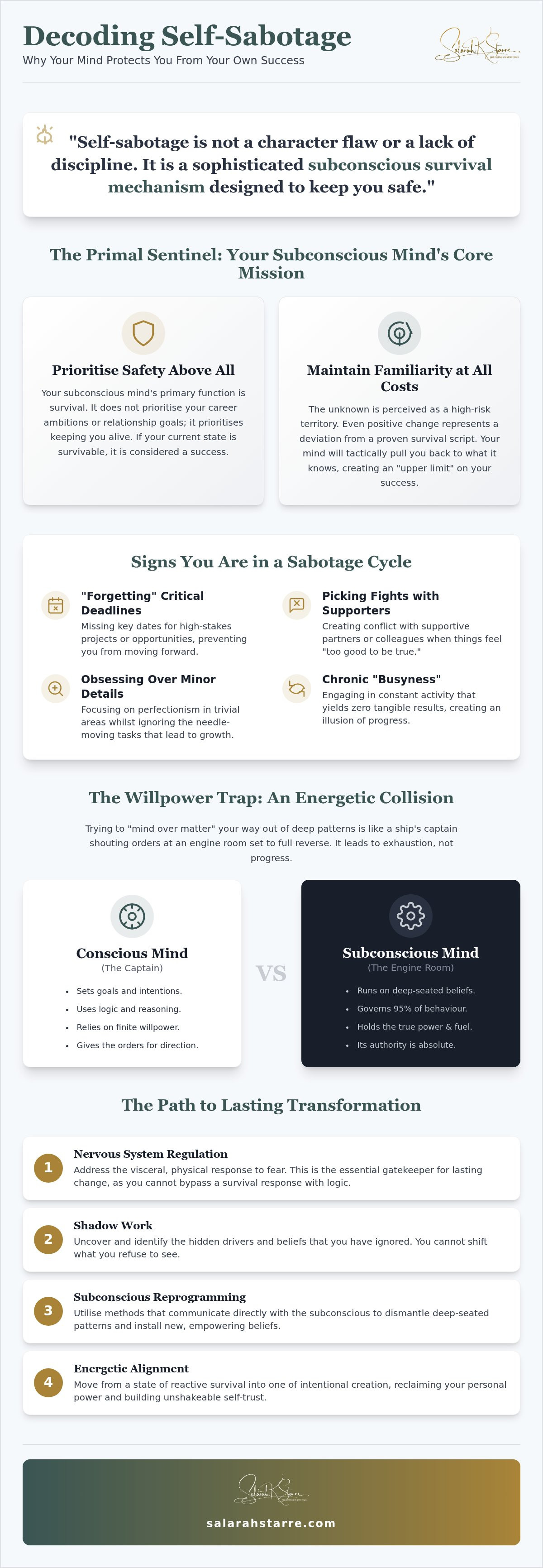 Coaching to stop self-sabotage