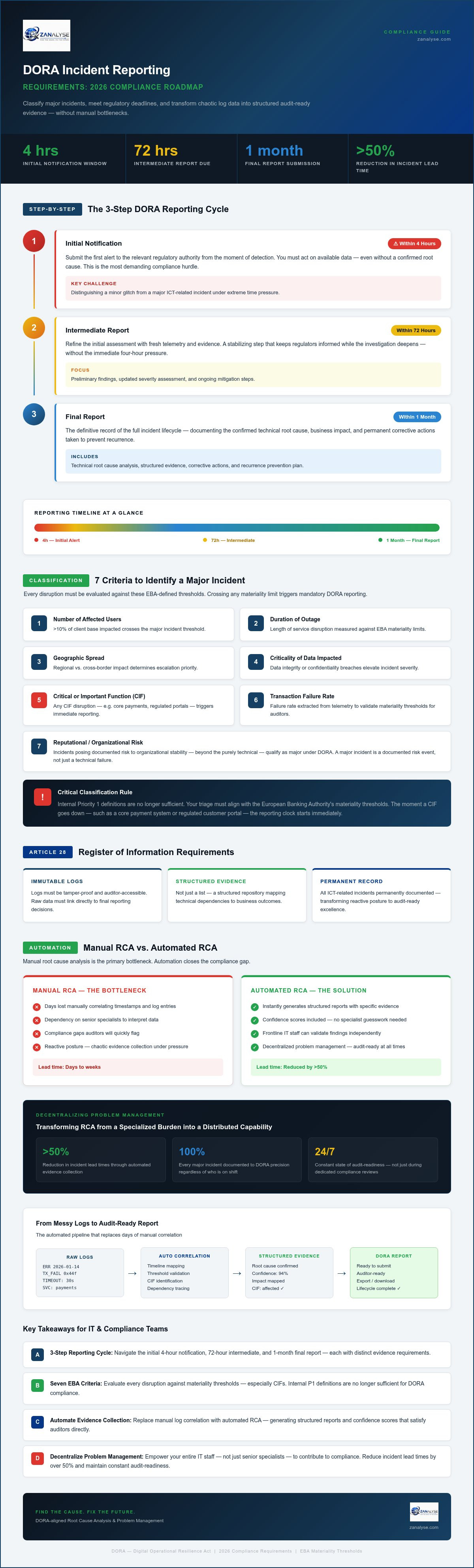 Dora incident reporting requirements