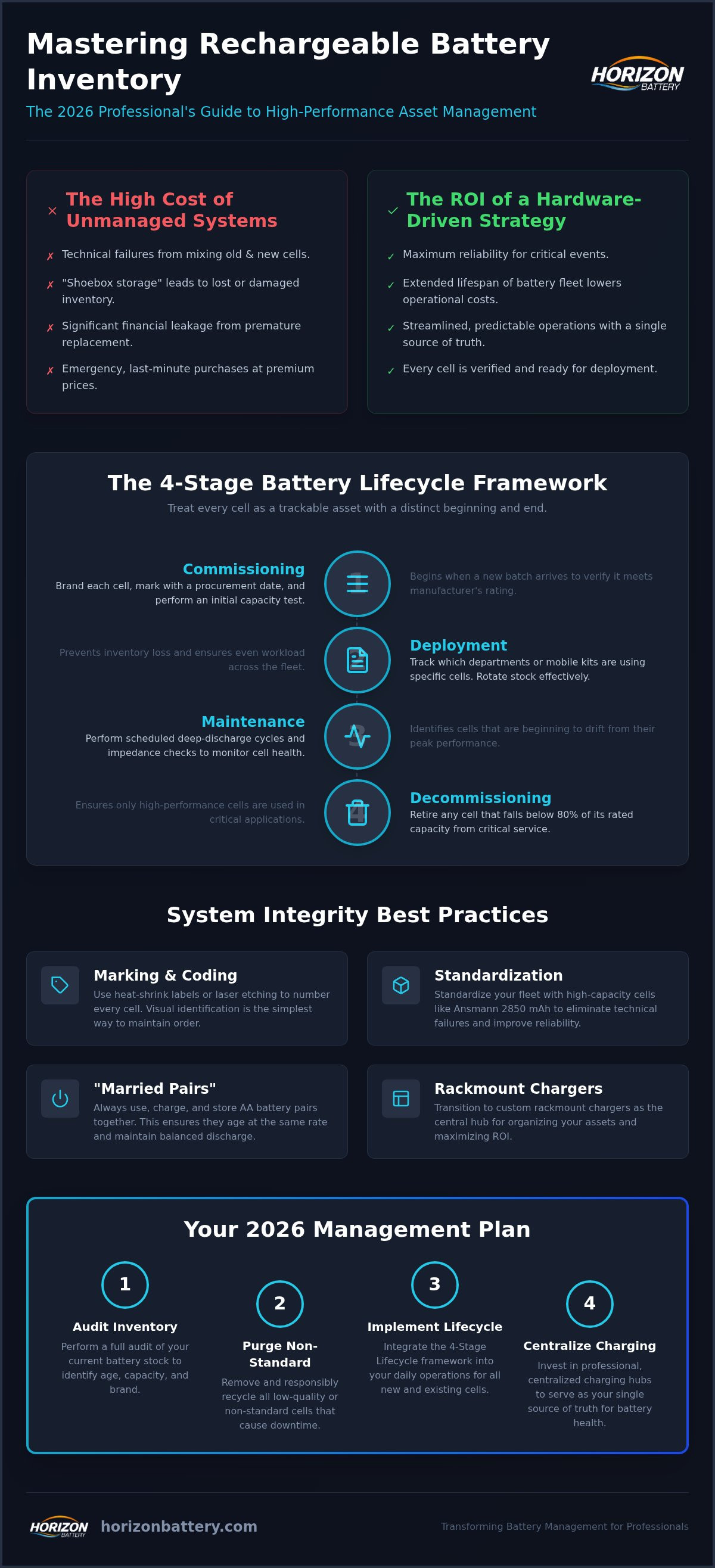 Rechargeable battery inventory management