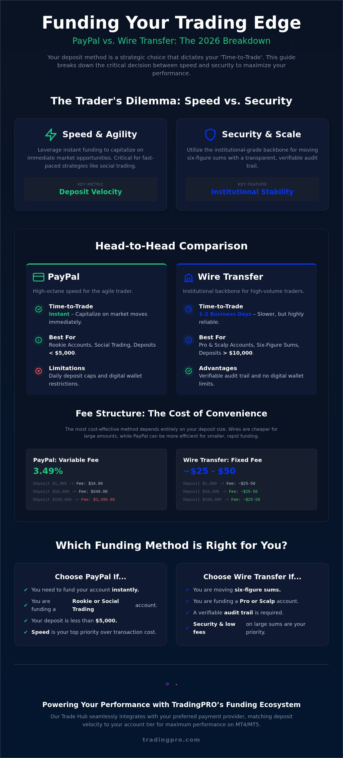 Wire transfer vs paypal for broker deposits