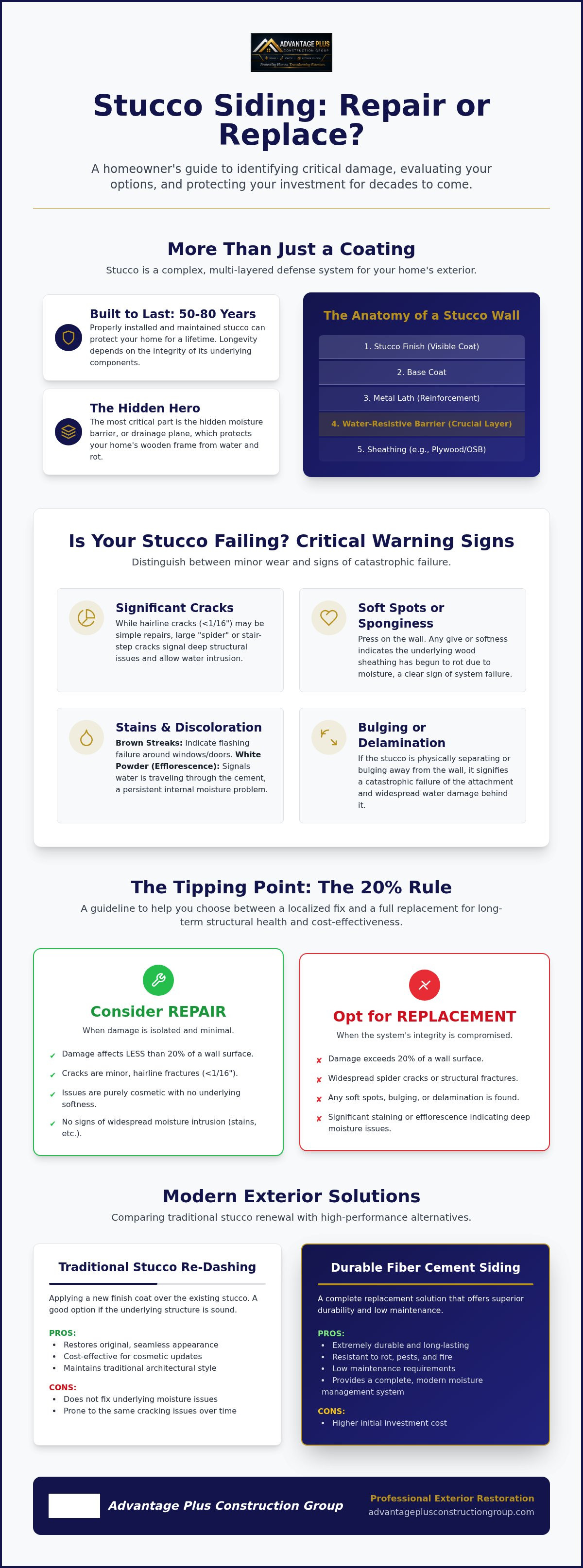 When to replace stucco exterior