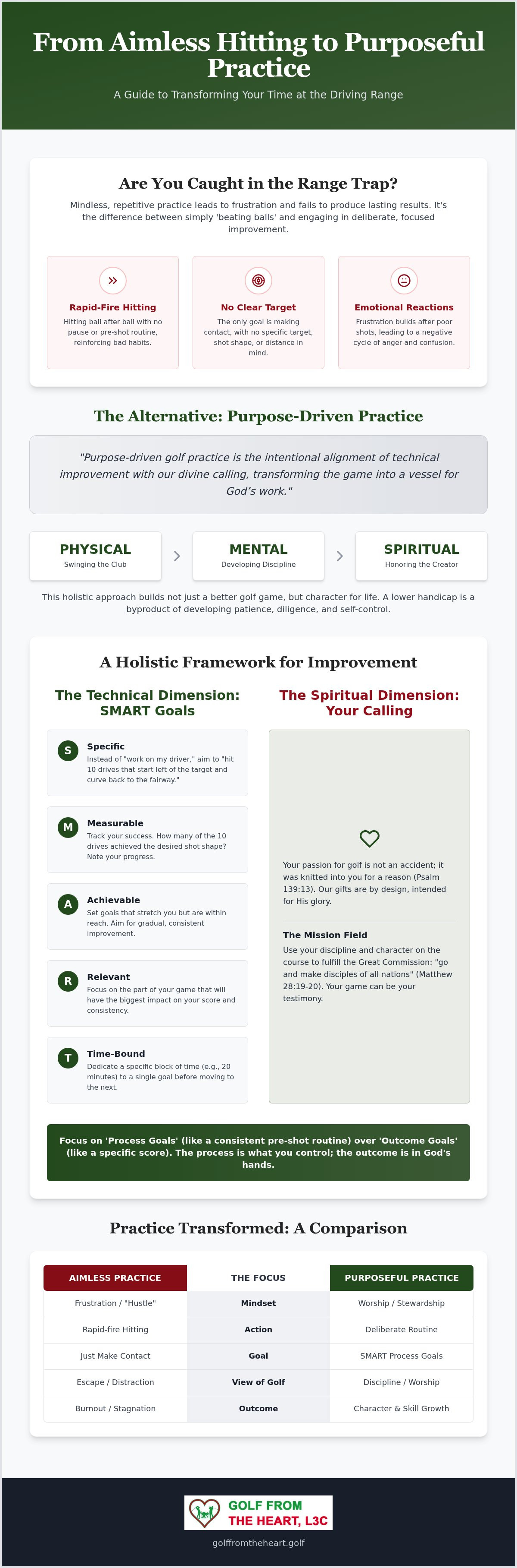 Purpose driven golf practice