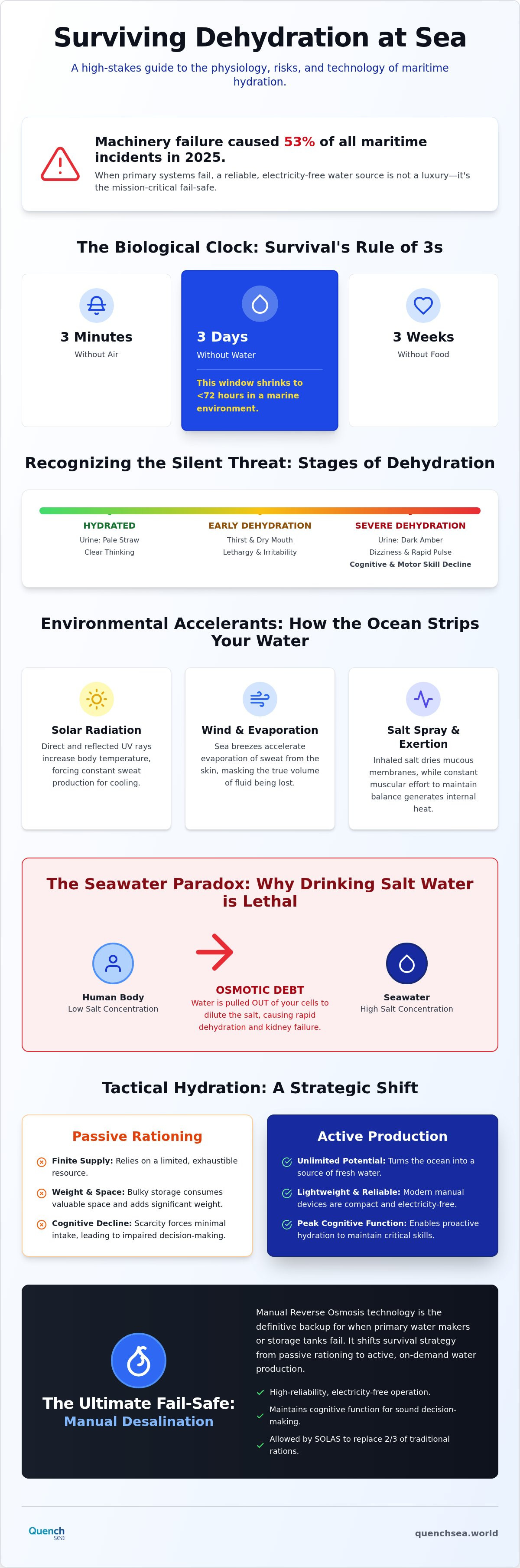 Preventing dehydration at sea