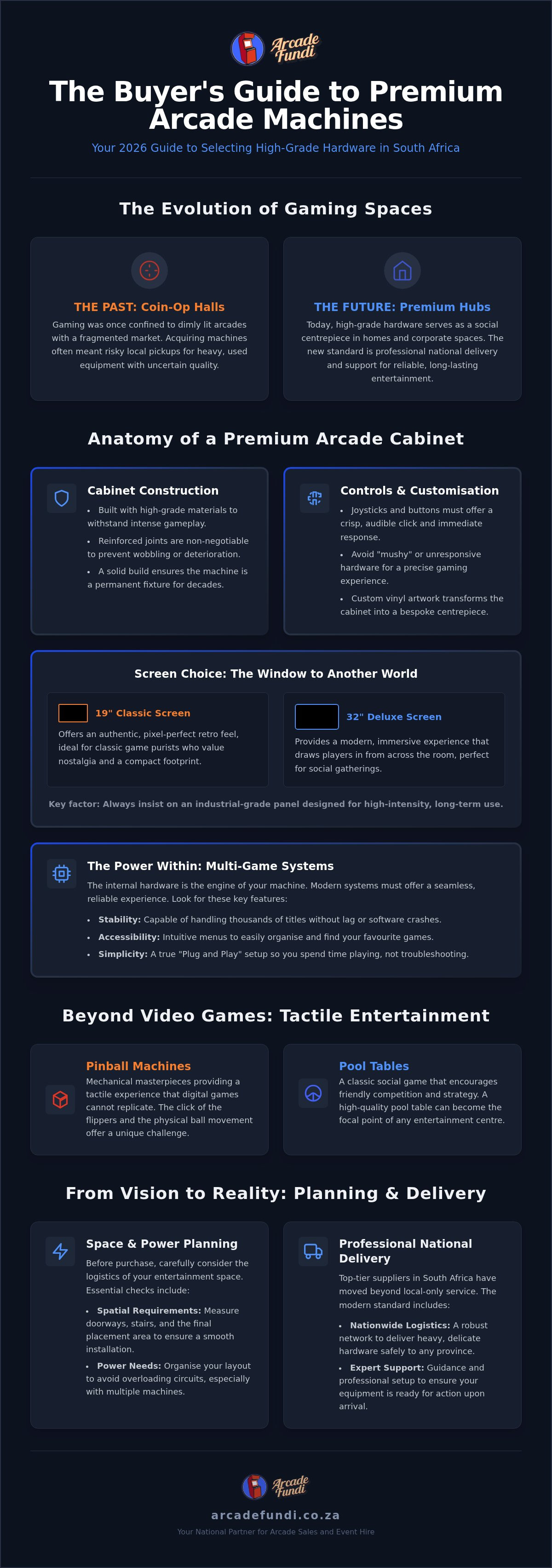 Arcade machine suppliers South Africa