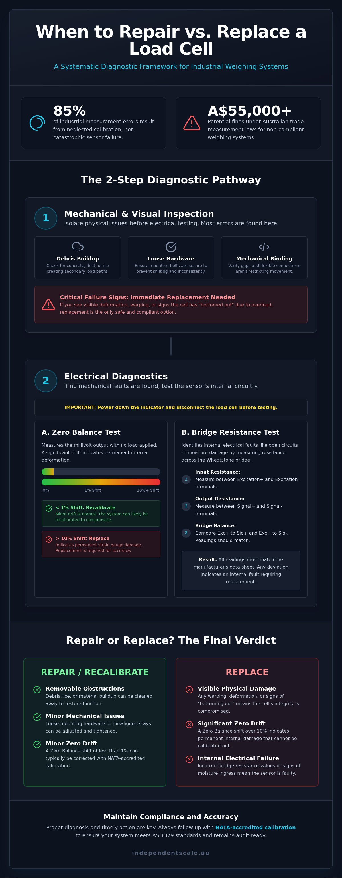 When to repair vs replace a load cell