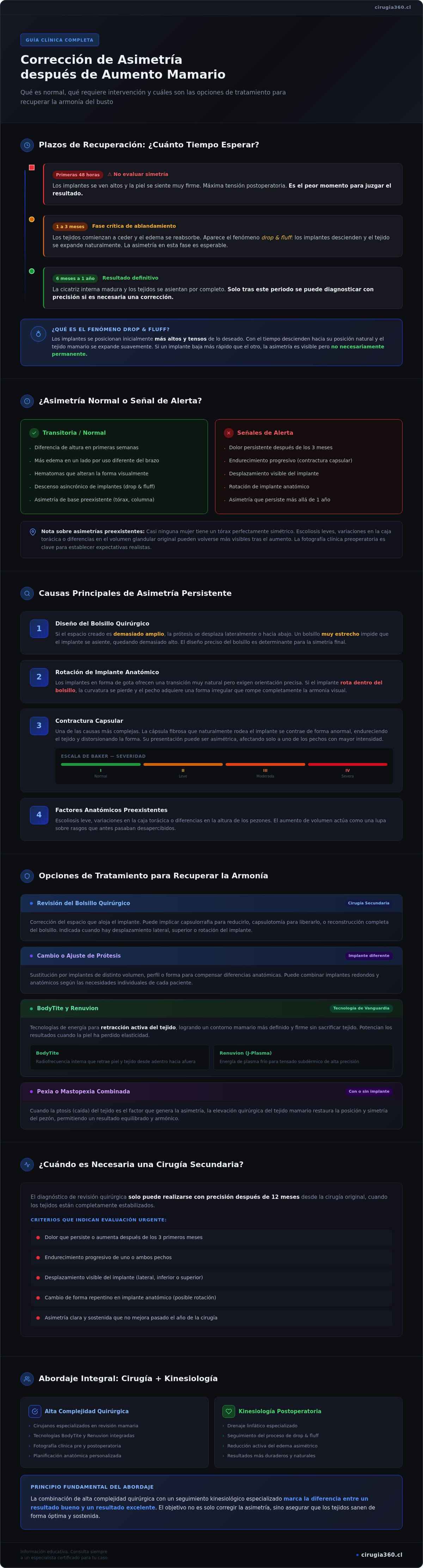 Corrección de asimetría después de aumento mamario