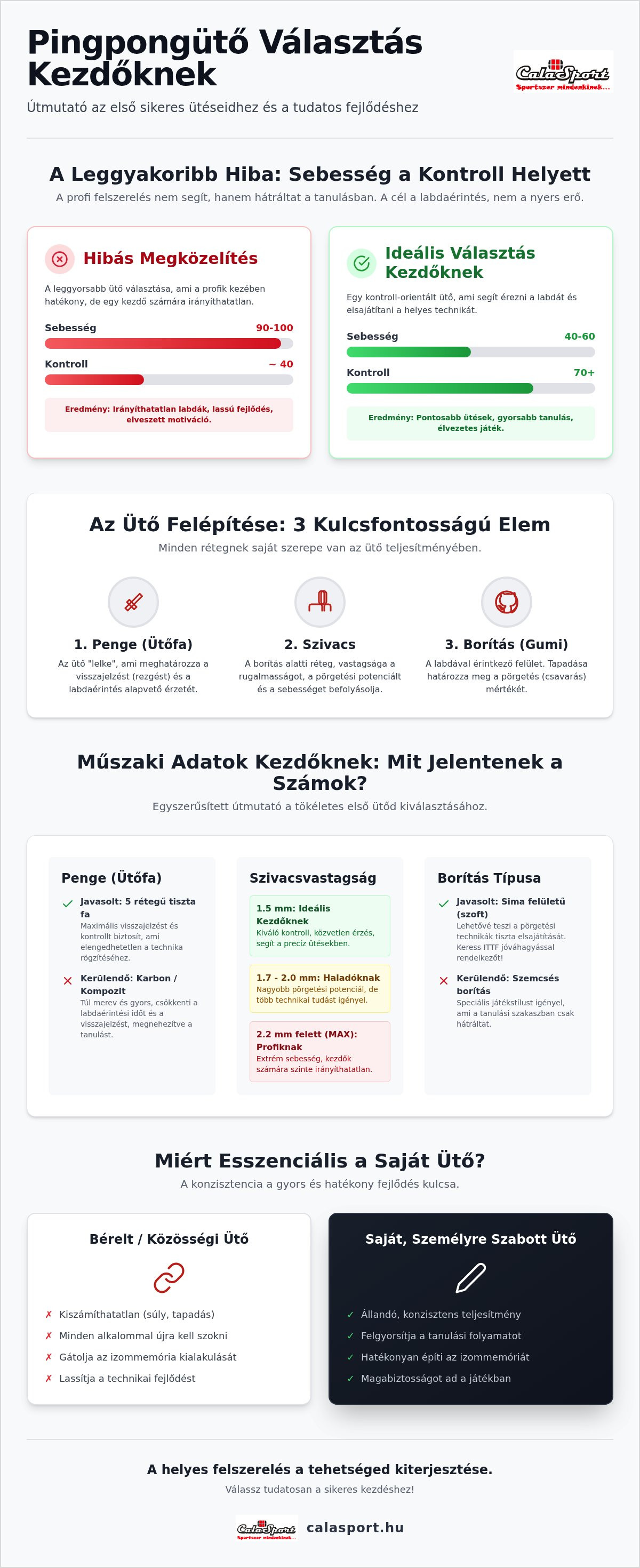 Pingpongütő választás kezdőknek
