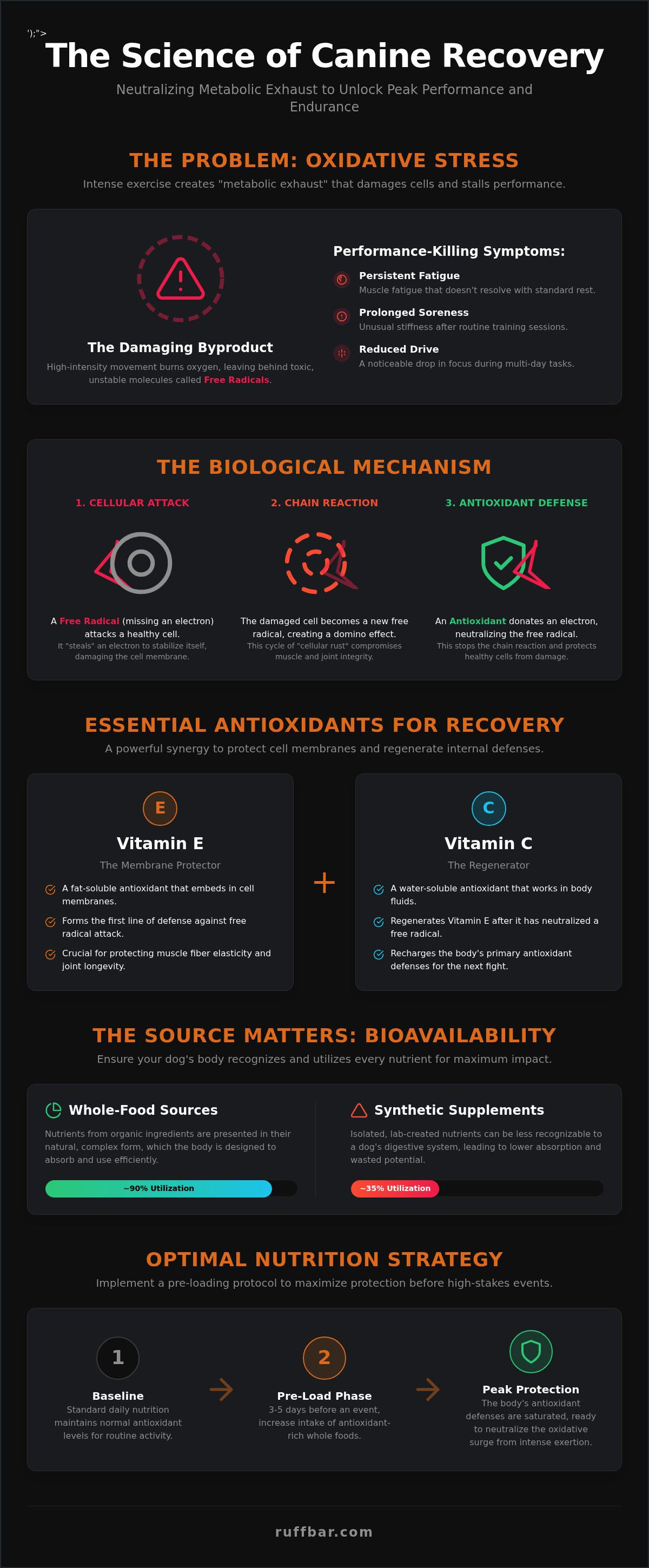 Antioxidants for active dogs