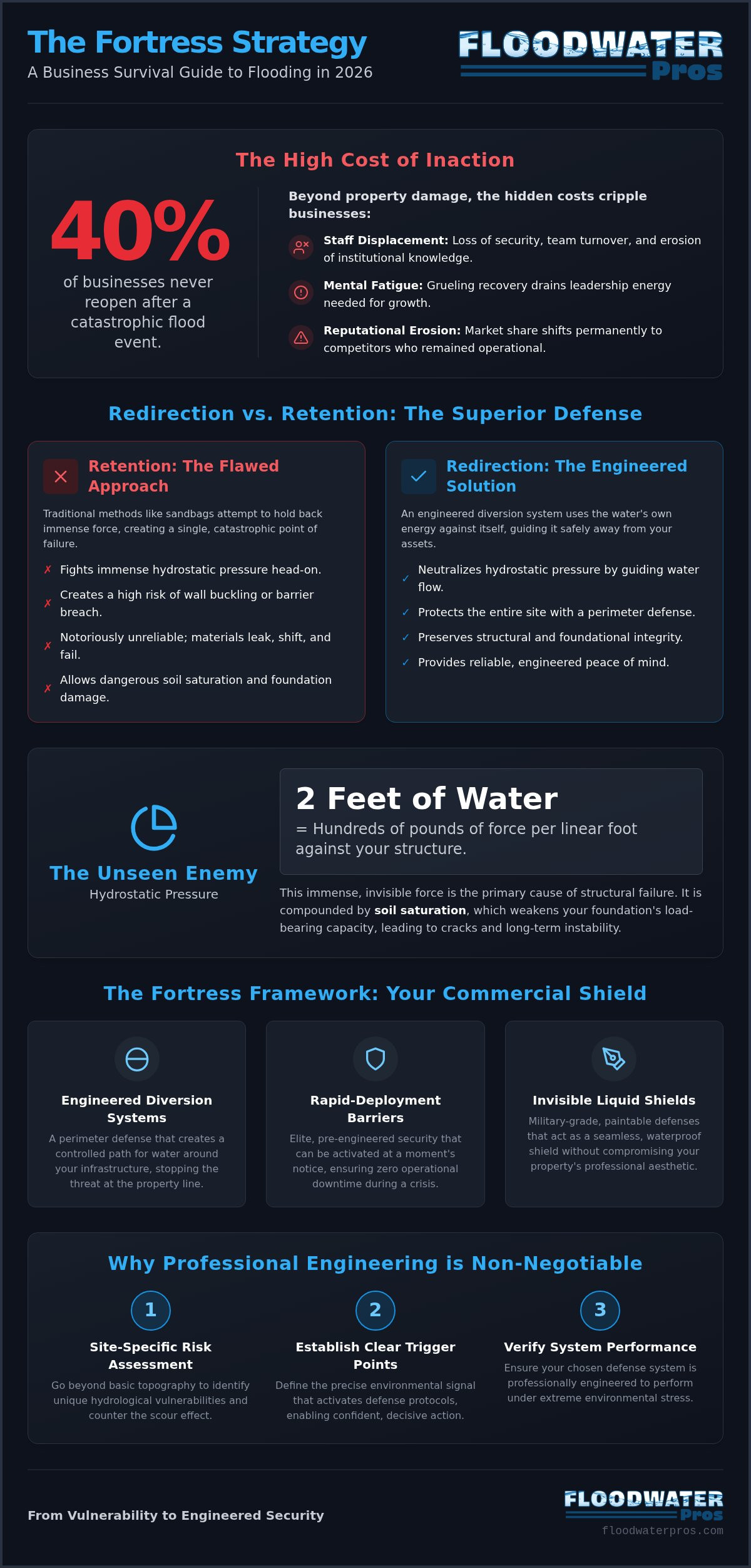 Structural flood protection for businesses