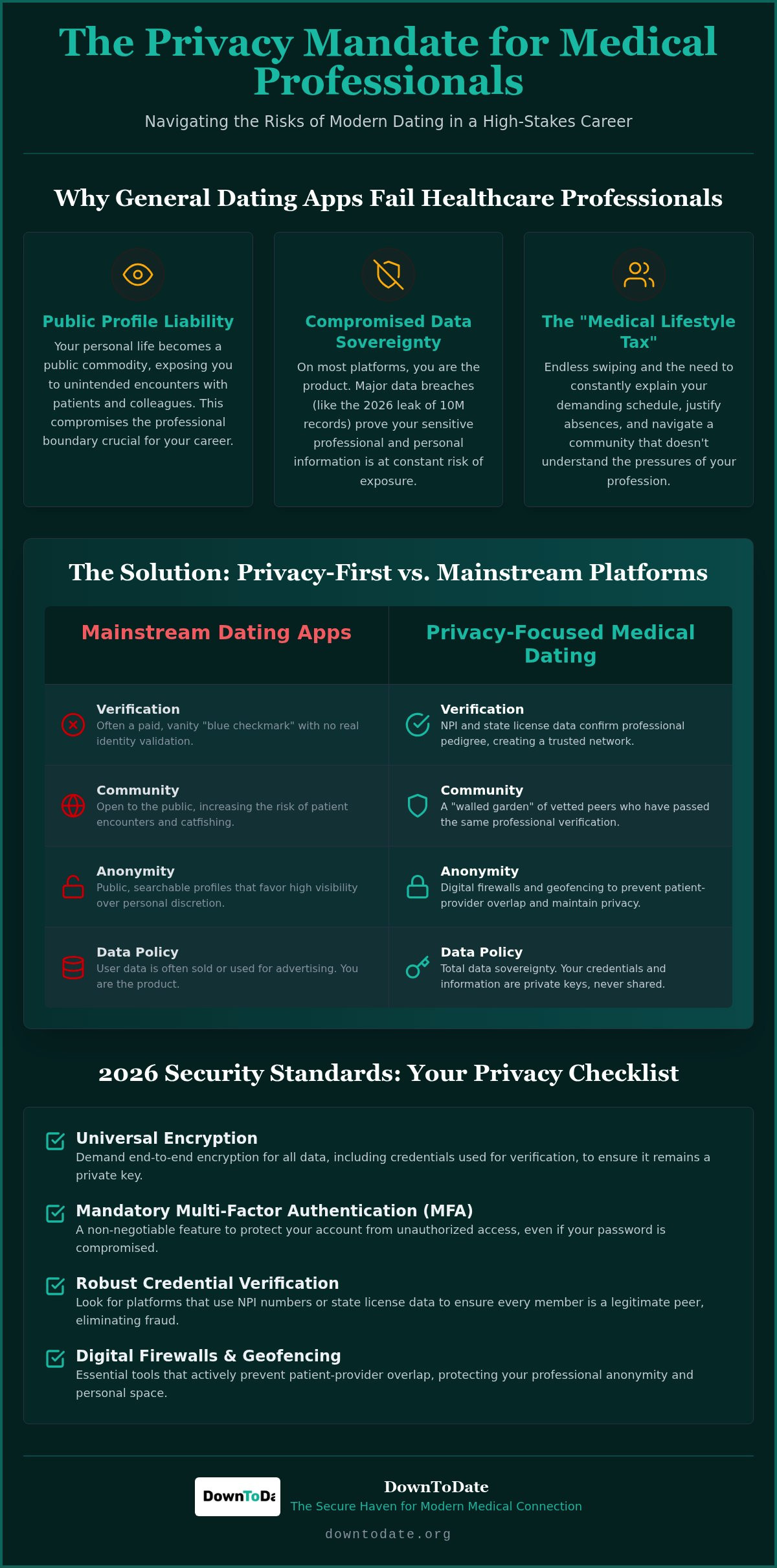 Privacy-focused medical dating