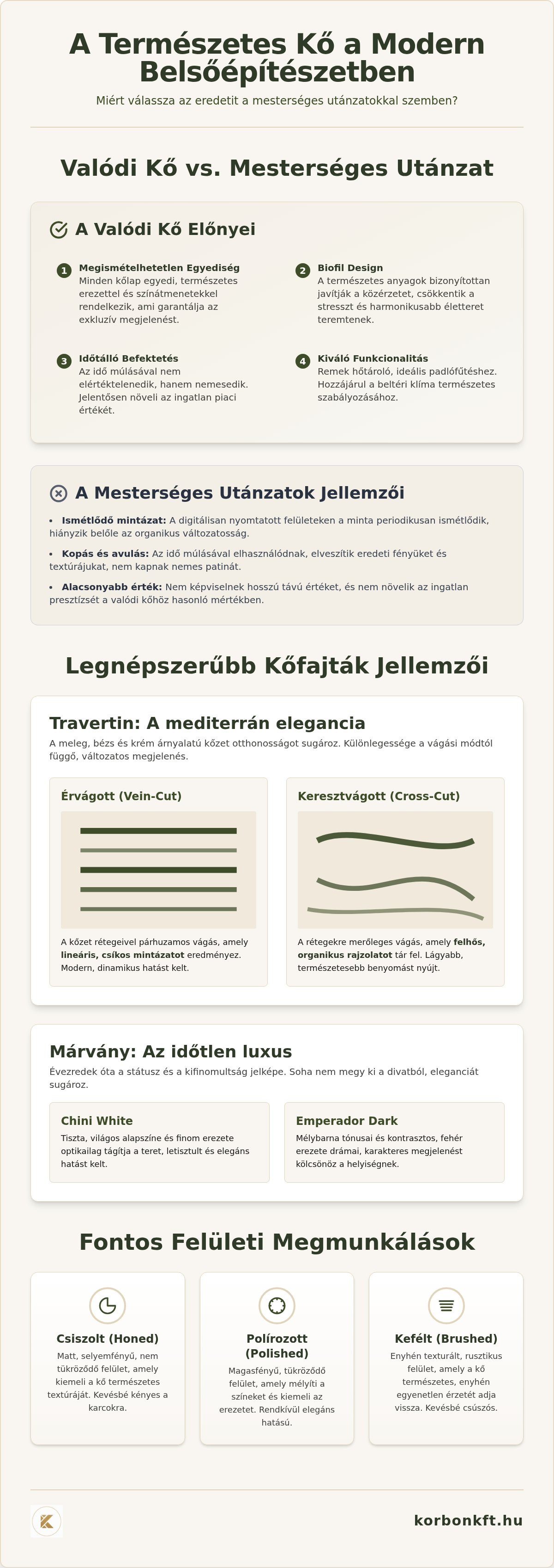 Természetes kő belsőépítészet