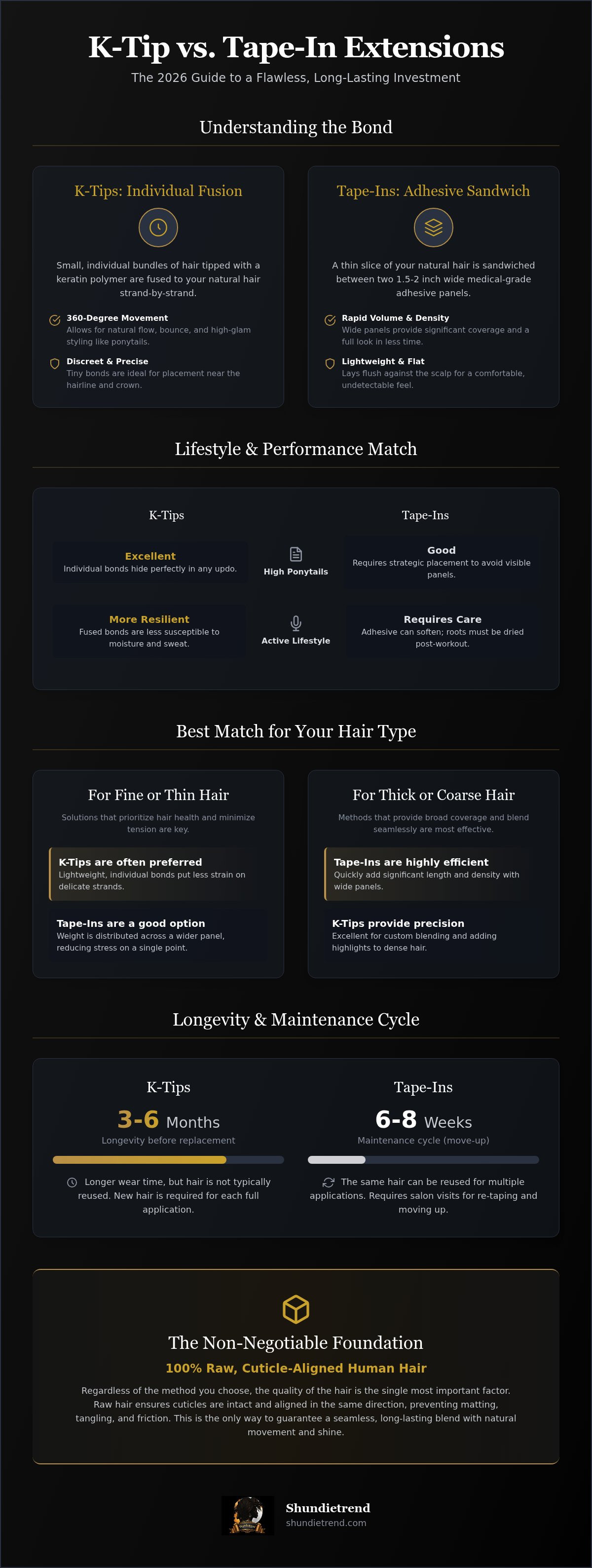 K-tip vs tape-in extensions