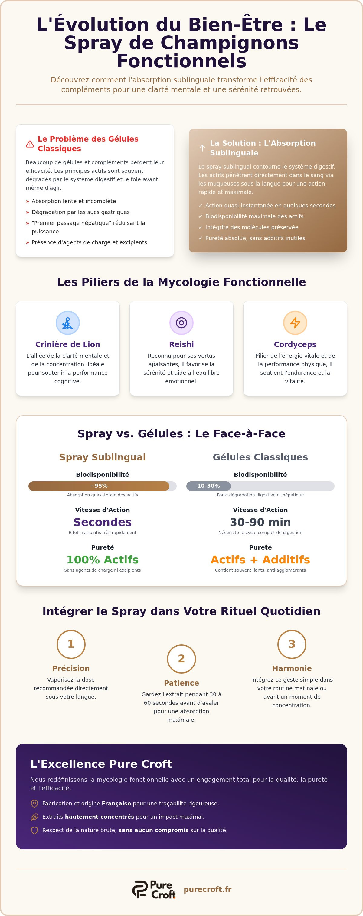 Spray champignons fonctionnels