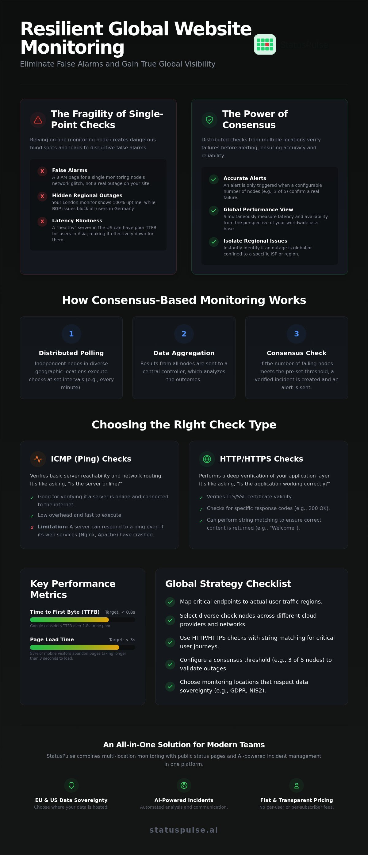 Multi-location website monitoring