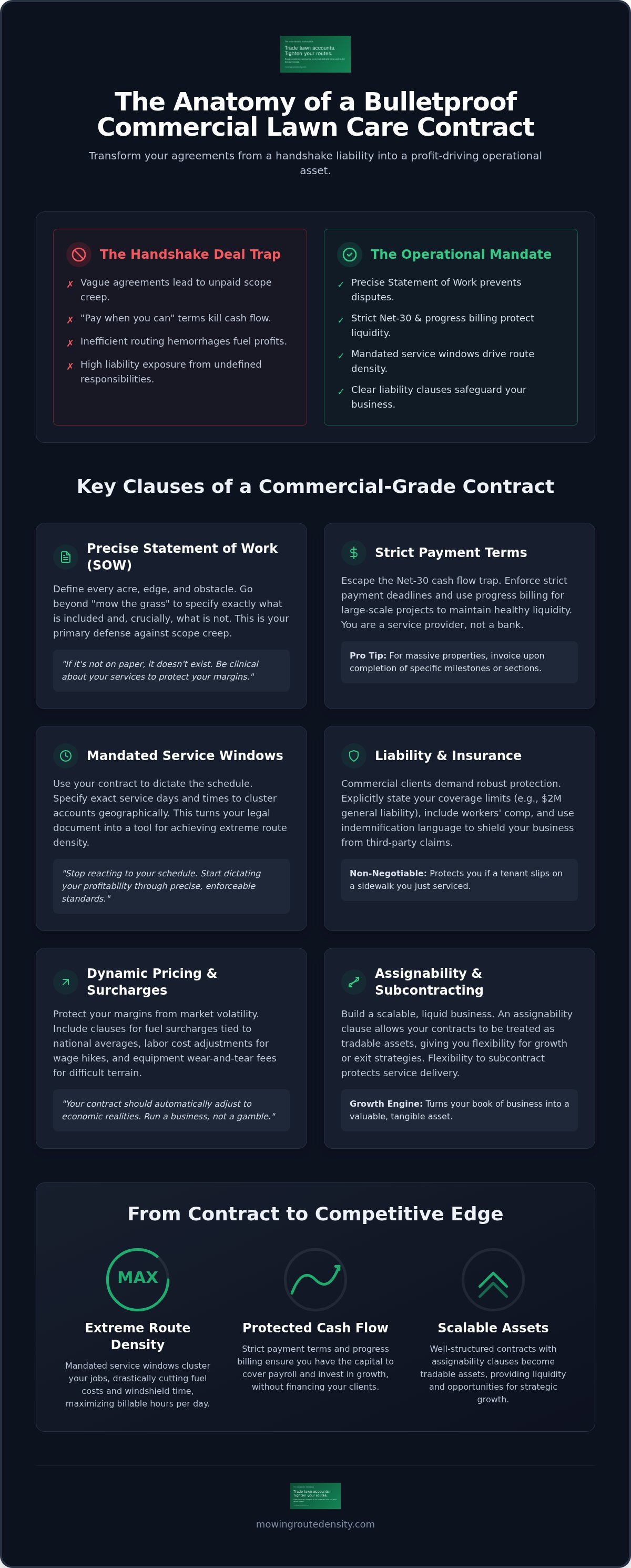 Commercial lawn care contract template