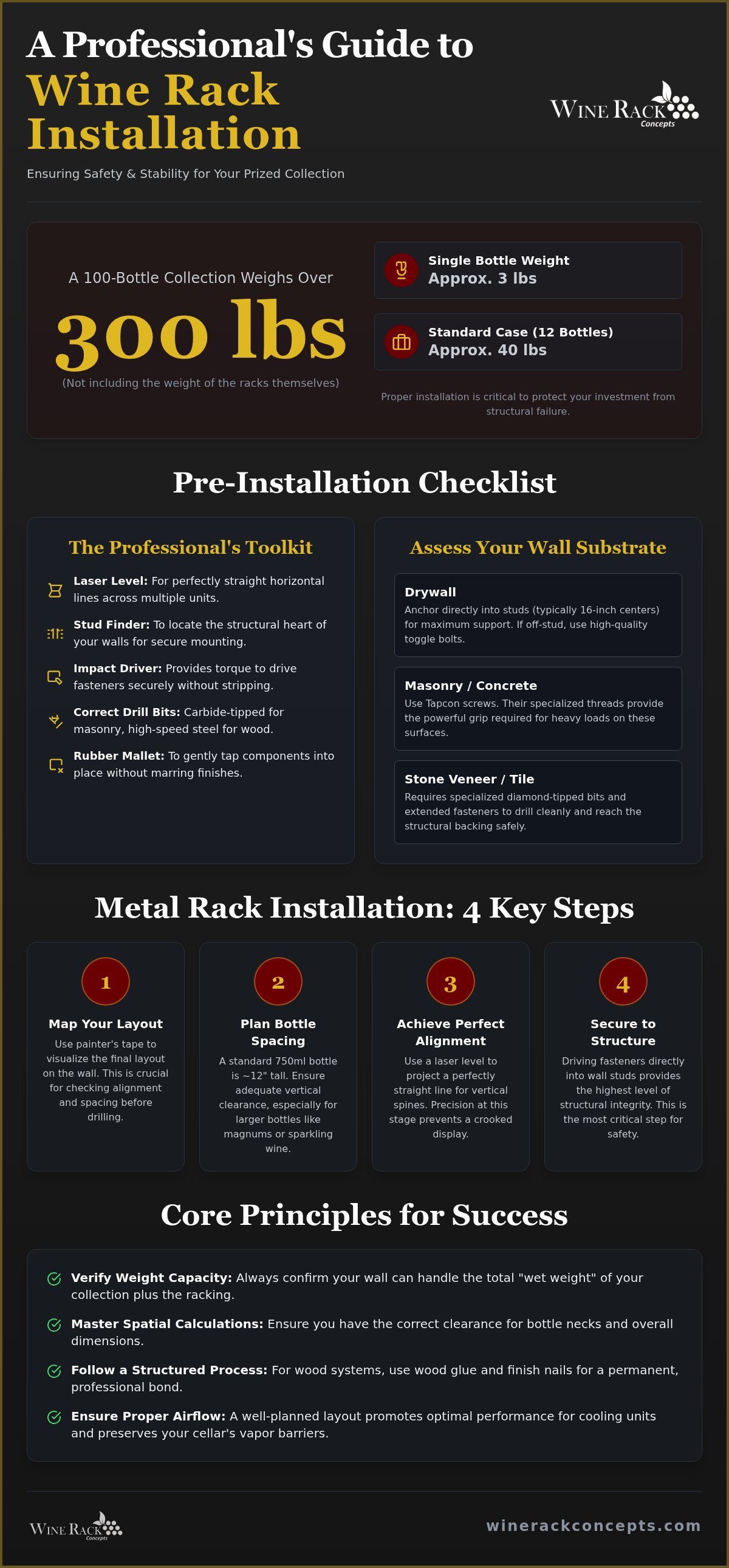 How to install wine racks