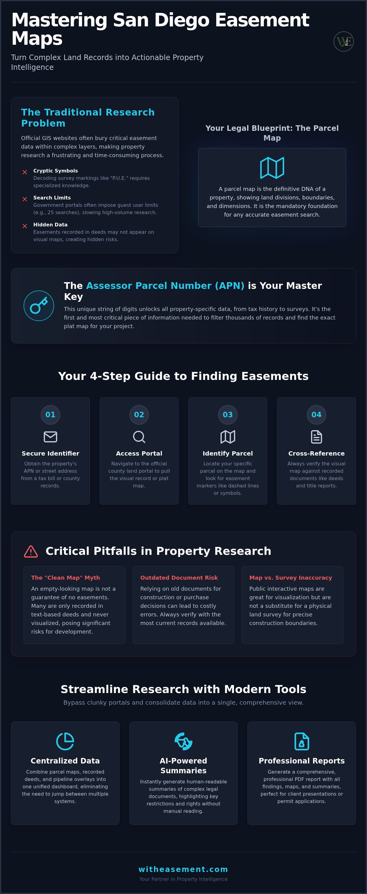 Parcel map with easements San Diego