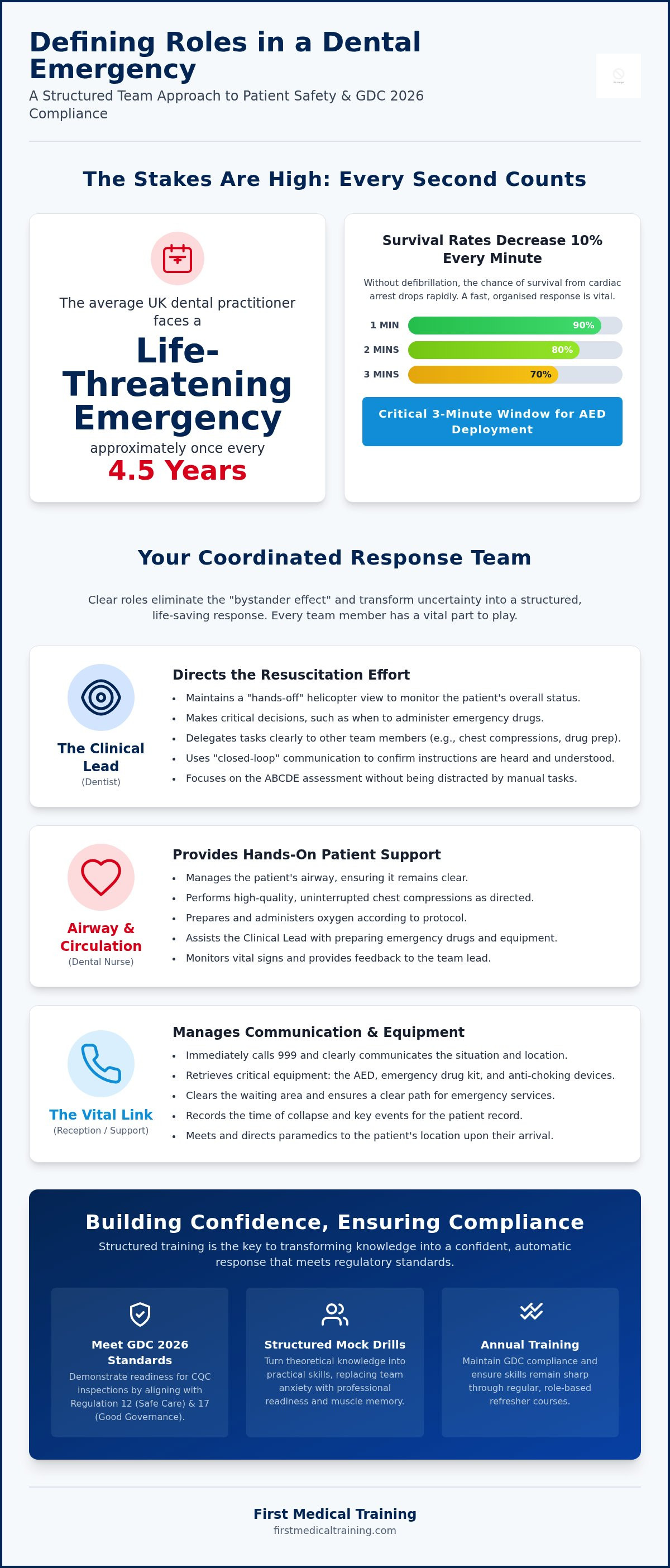 Dental emergency response team roles