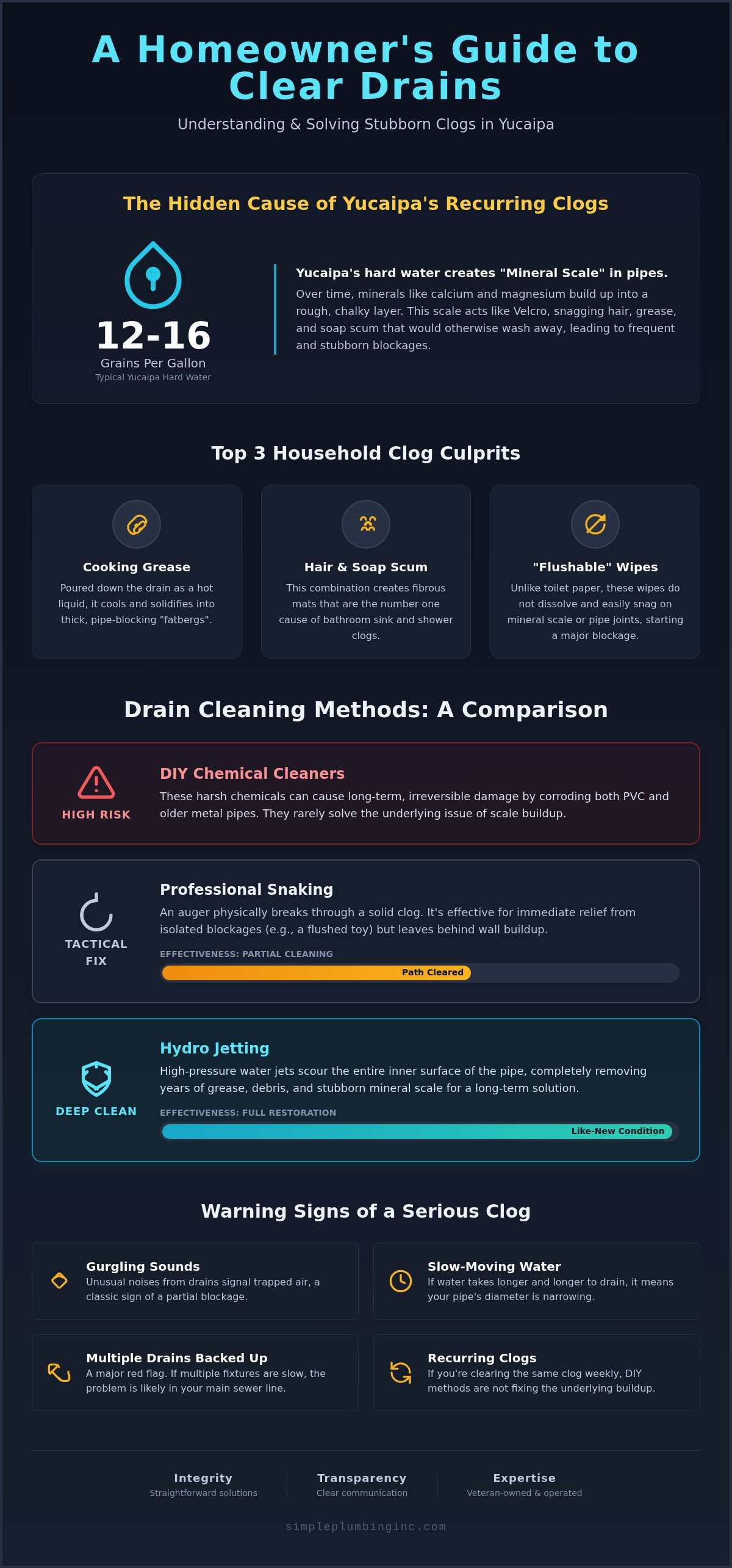 Residential drain cleaning Yucaipa