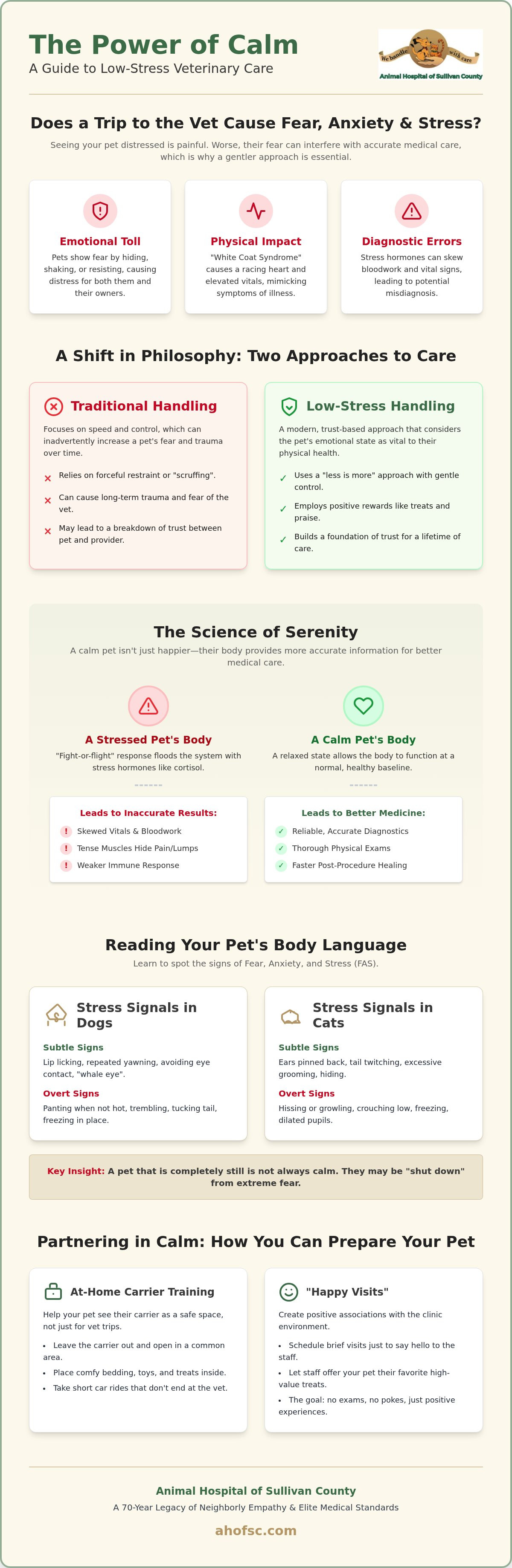 Low stress vet handling Sullivan County