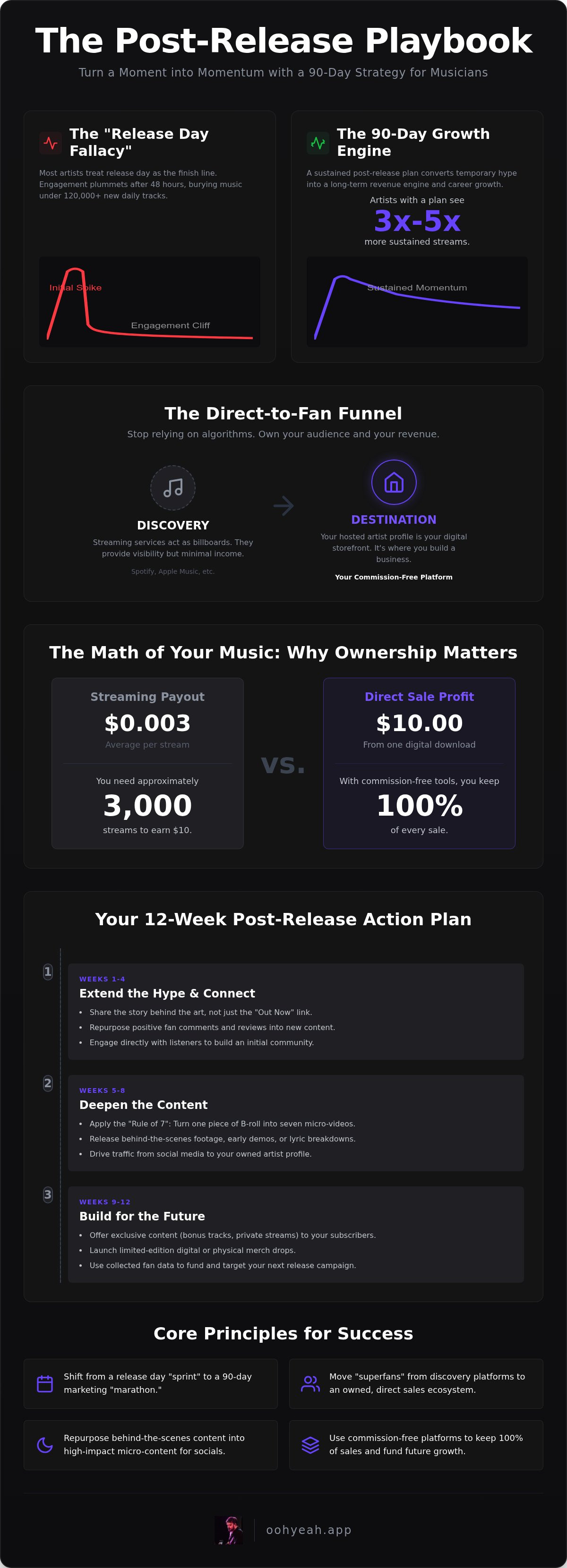Post-release marketing plan for musicians