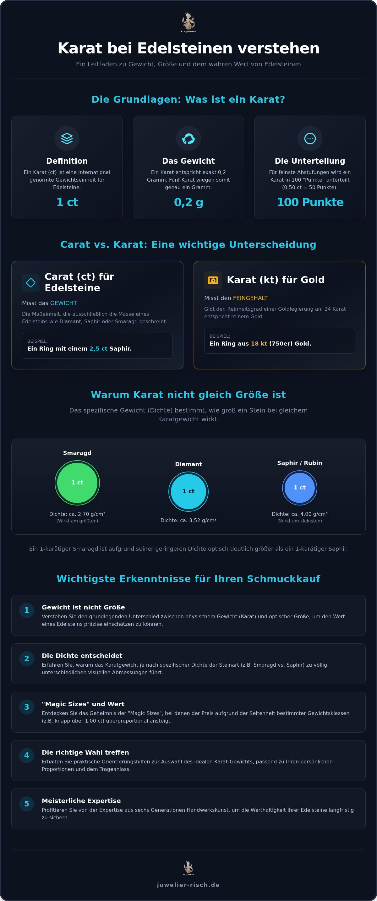 Carat Gewicht Edlesteine