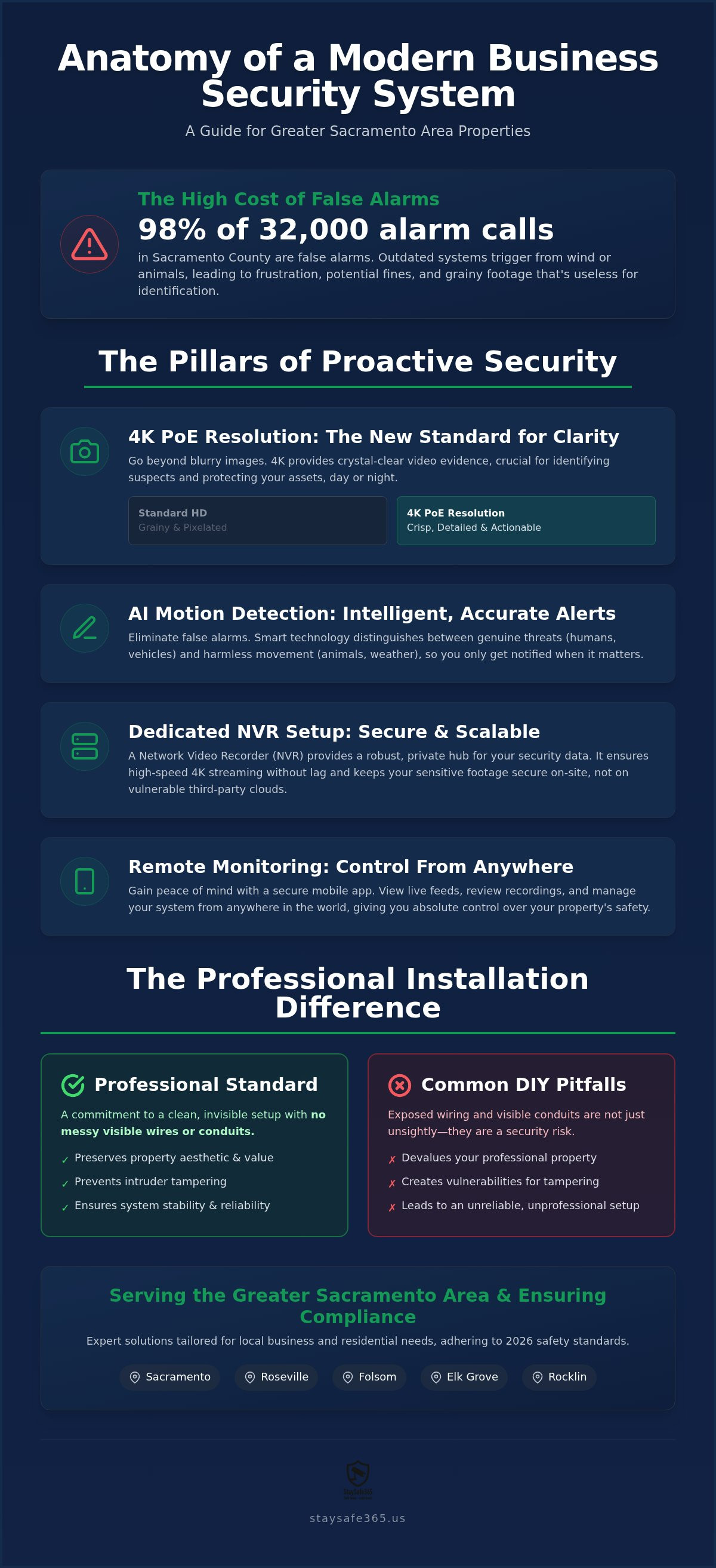 Business security system installation sacramento