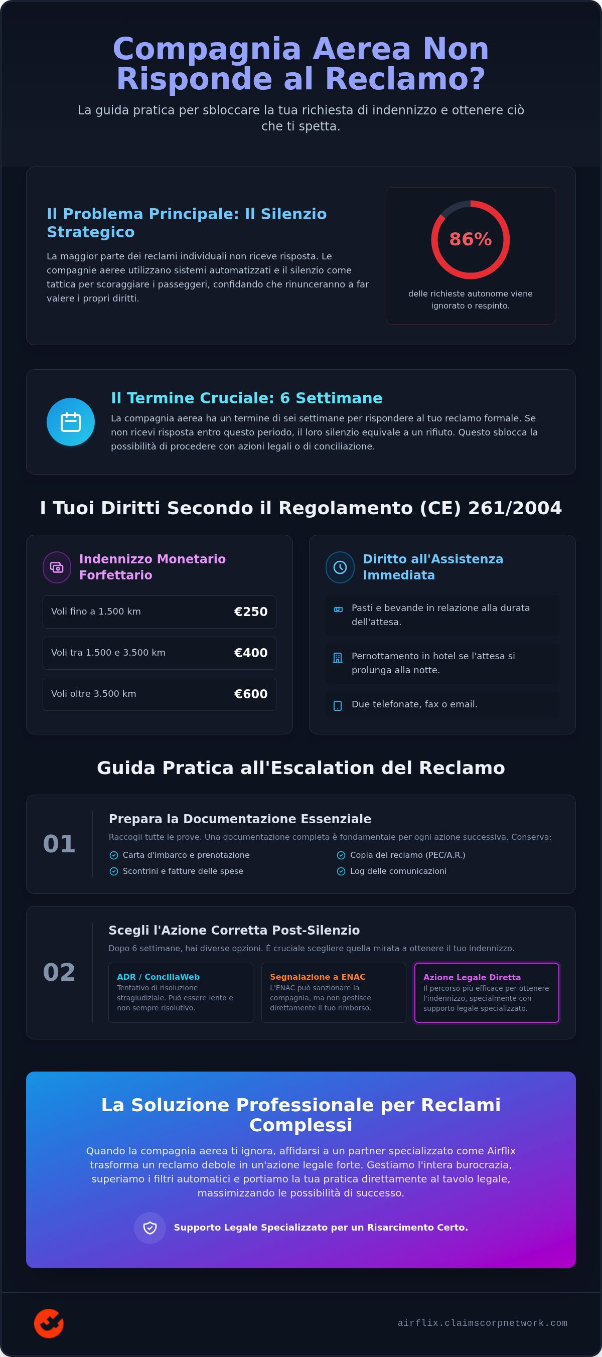 Compagnia aerea non risponde al reclamo