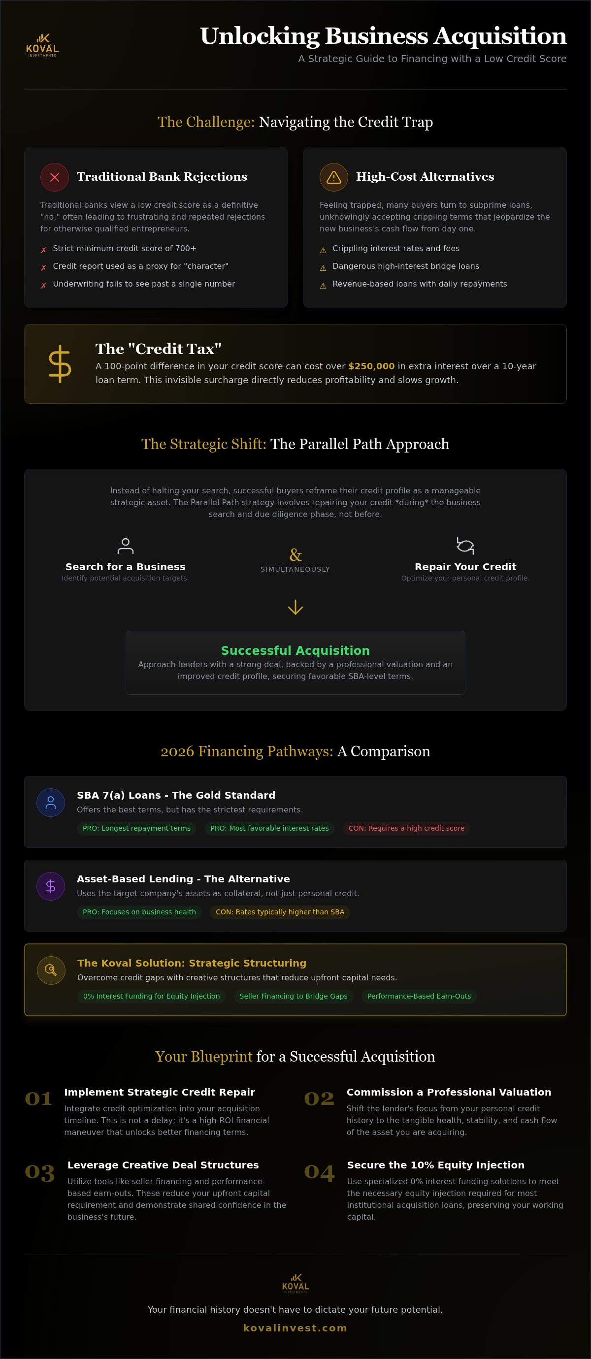 Business acquisition financing bad credit