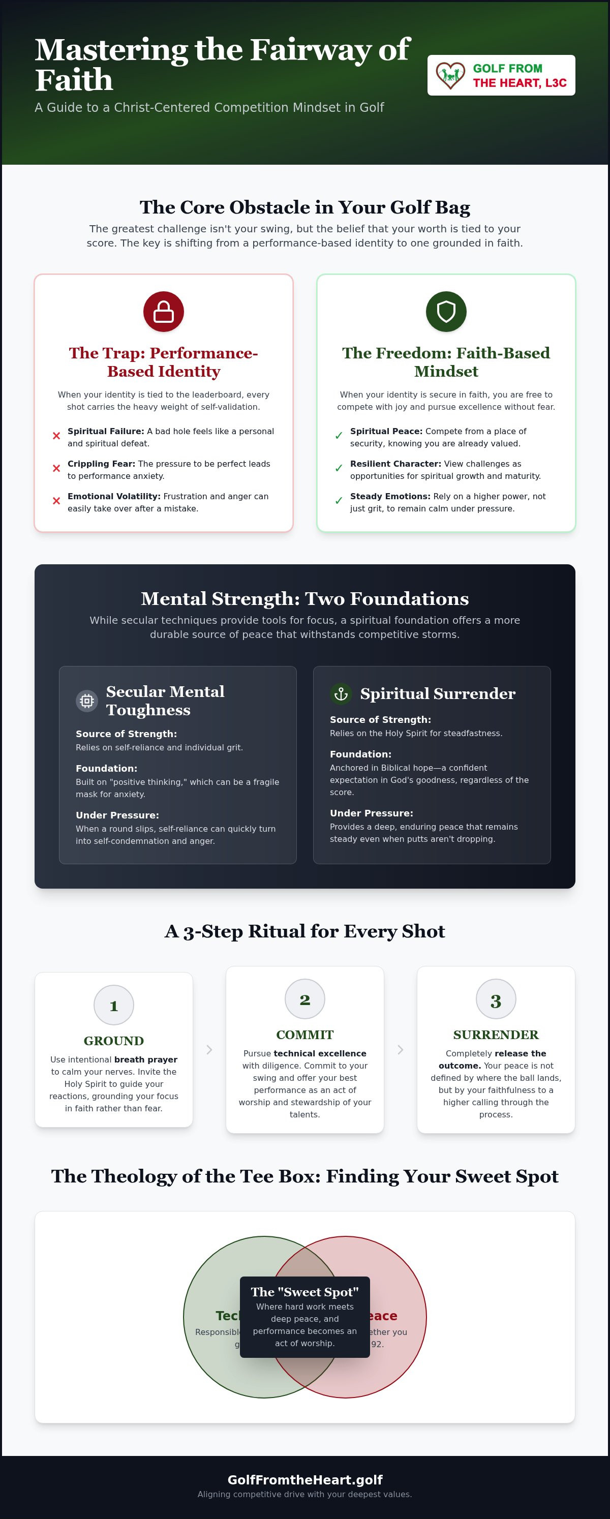 Faith based golf competition mindset