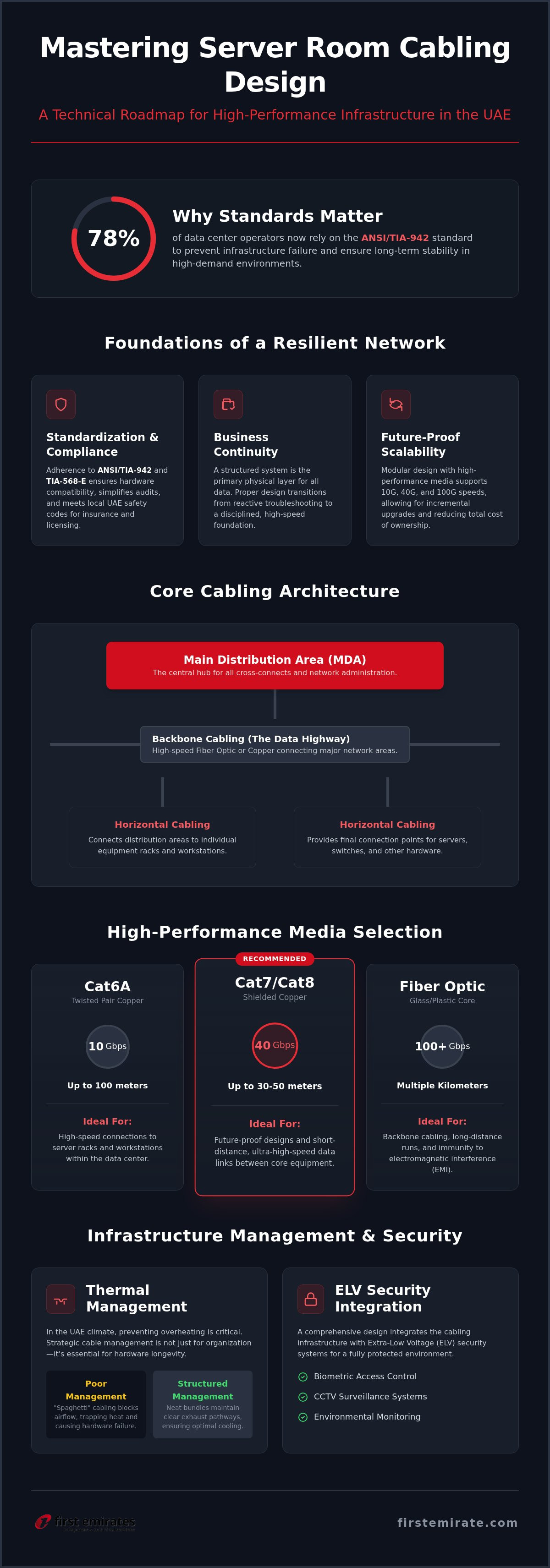 Server room cabling design Abu Dhabi