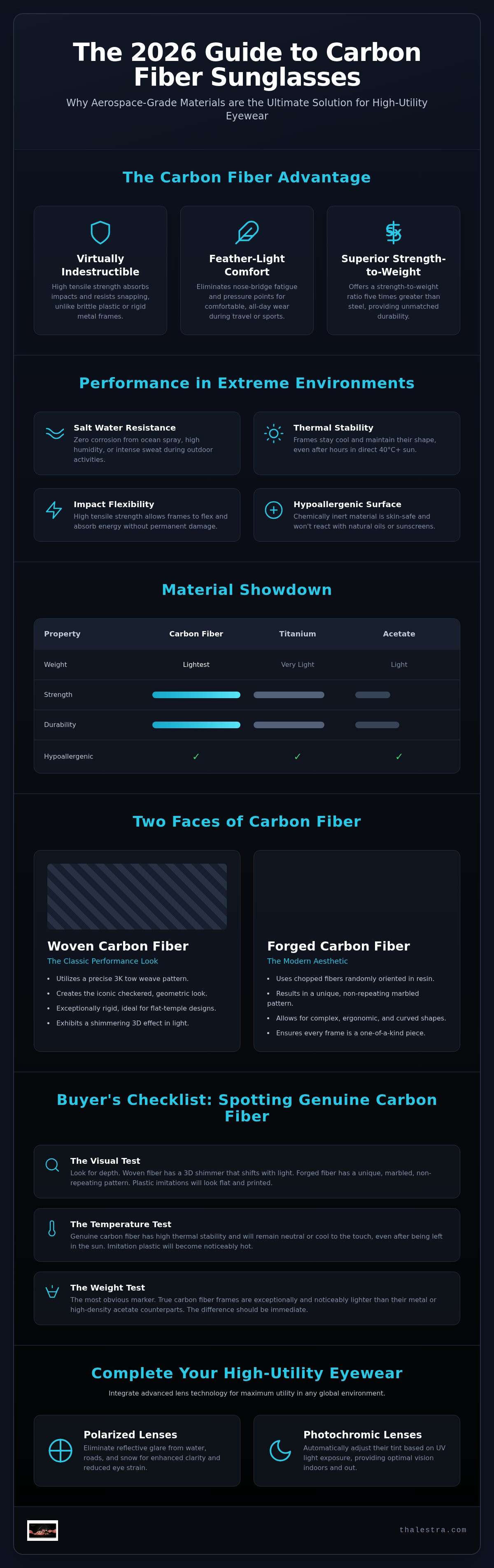 Carbon fiber sunglasses