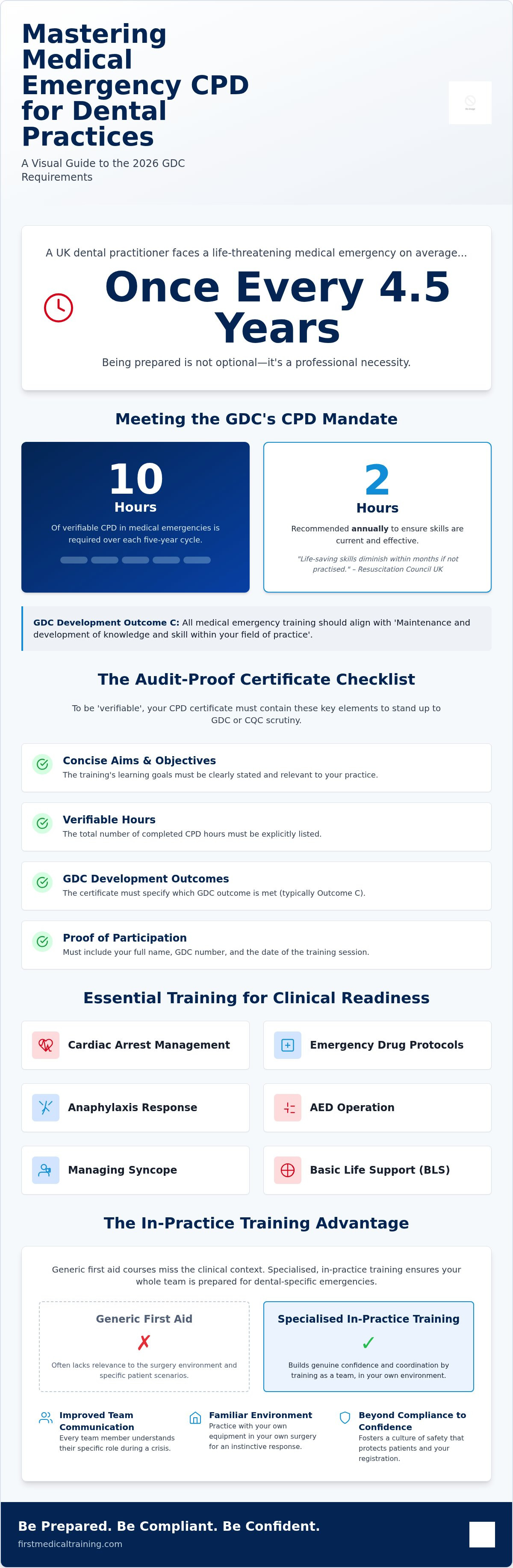 Verifiable cpd dental medical emergencies