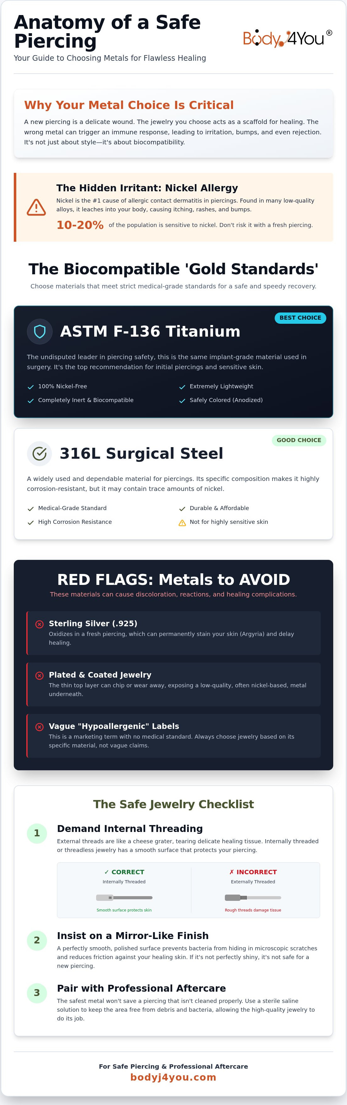 Safest metal for new piercings