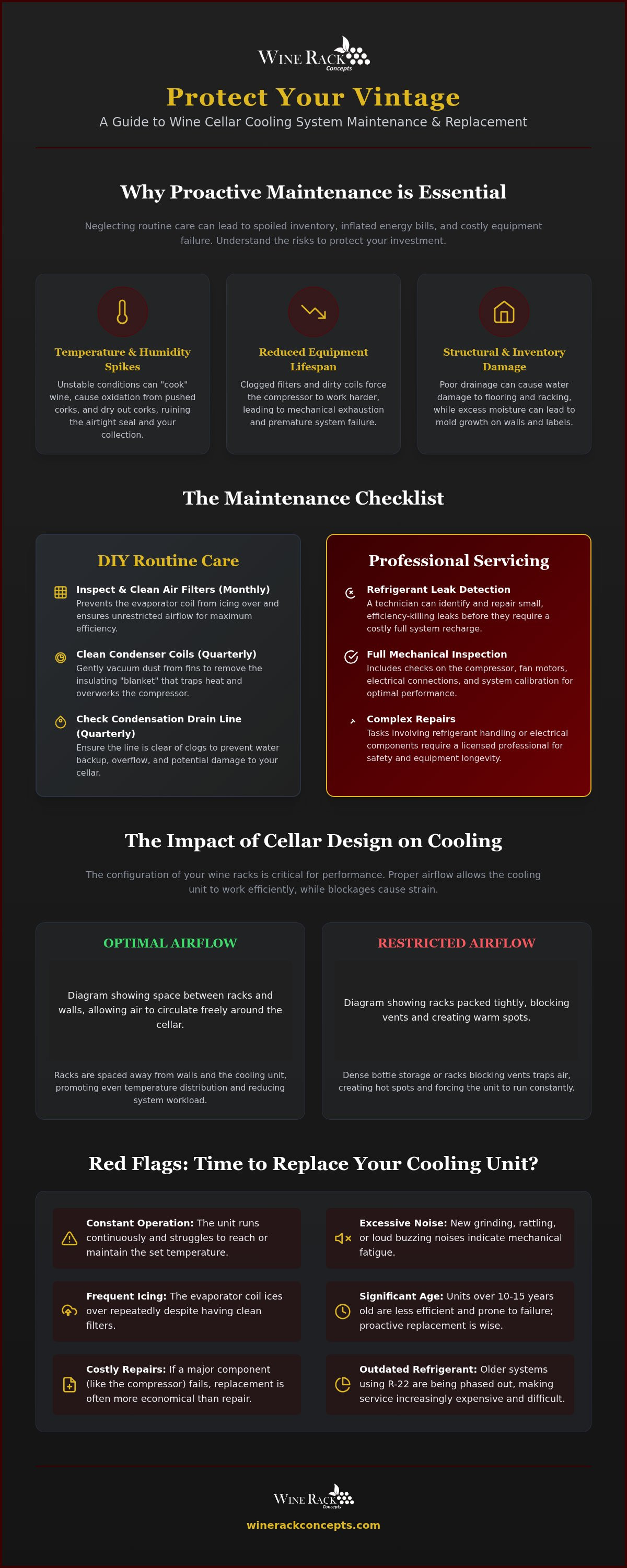 When to replace wine cellar cooling unit