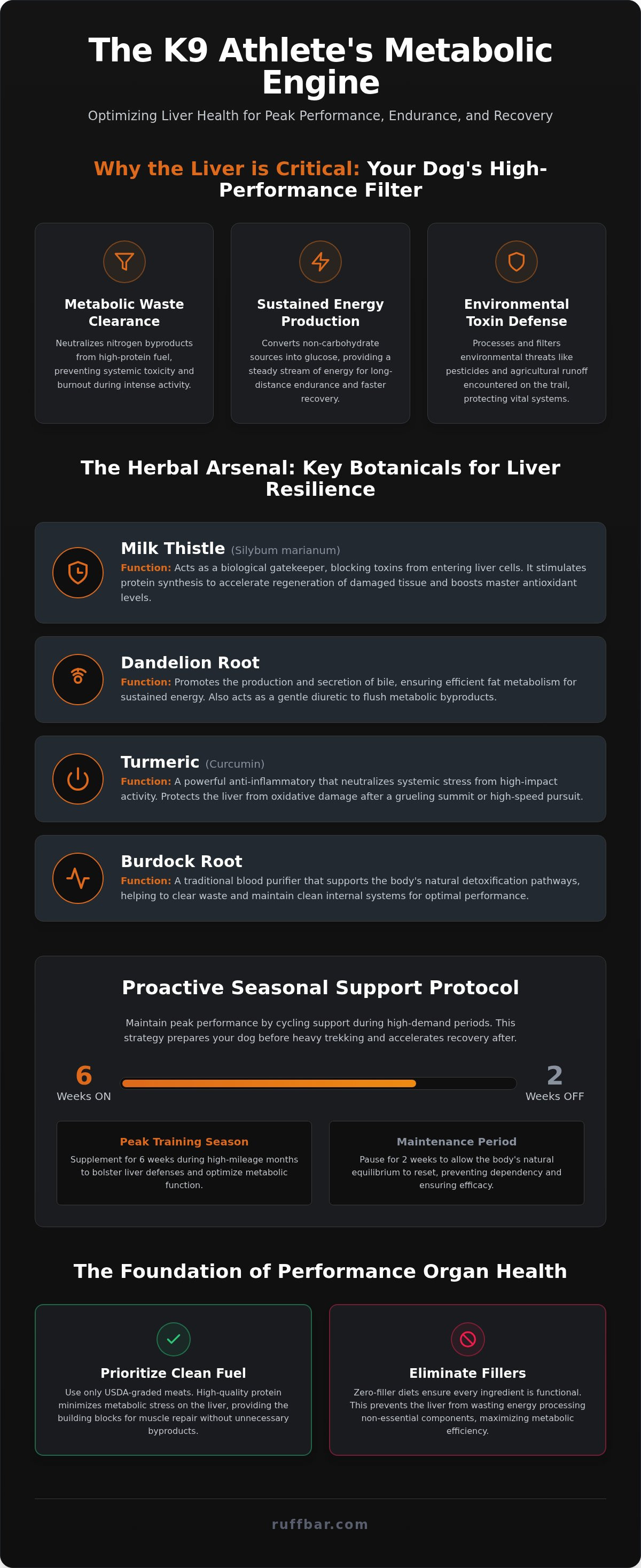 Liver support with herbs for dogs