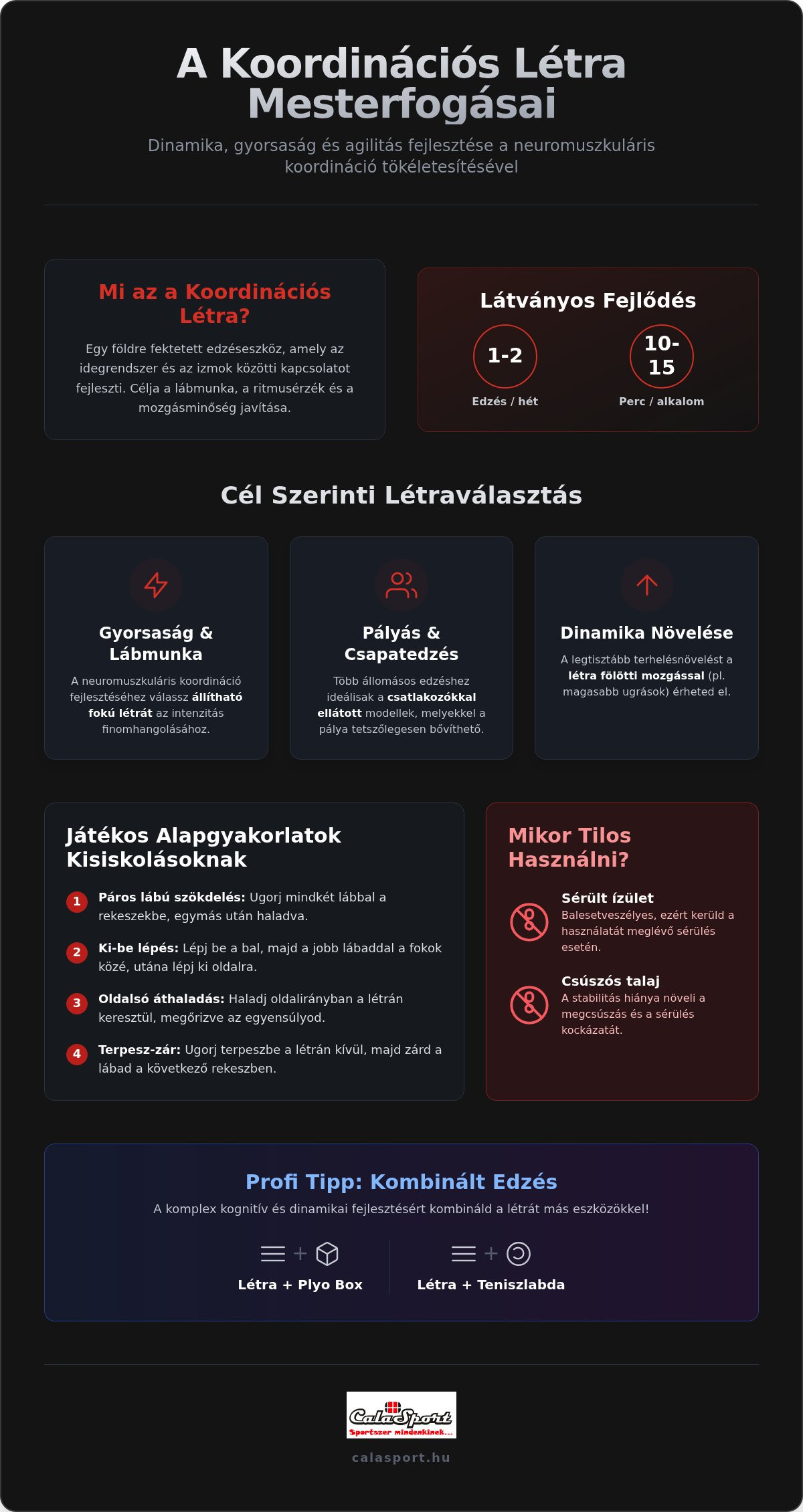 Koordinációs létra gyakorlatok