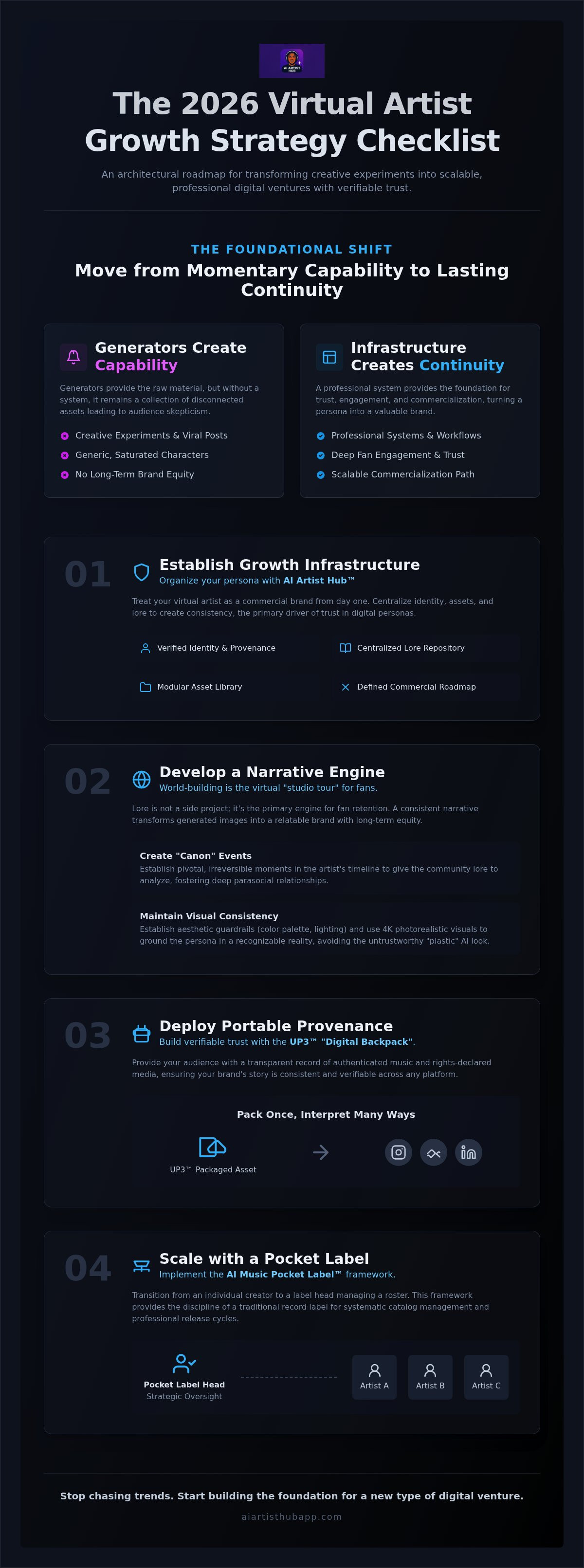 Virtual artist audience growth tactics